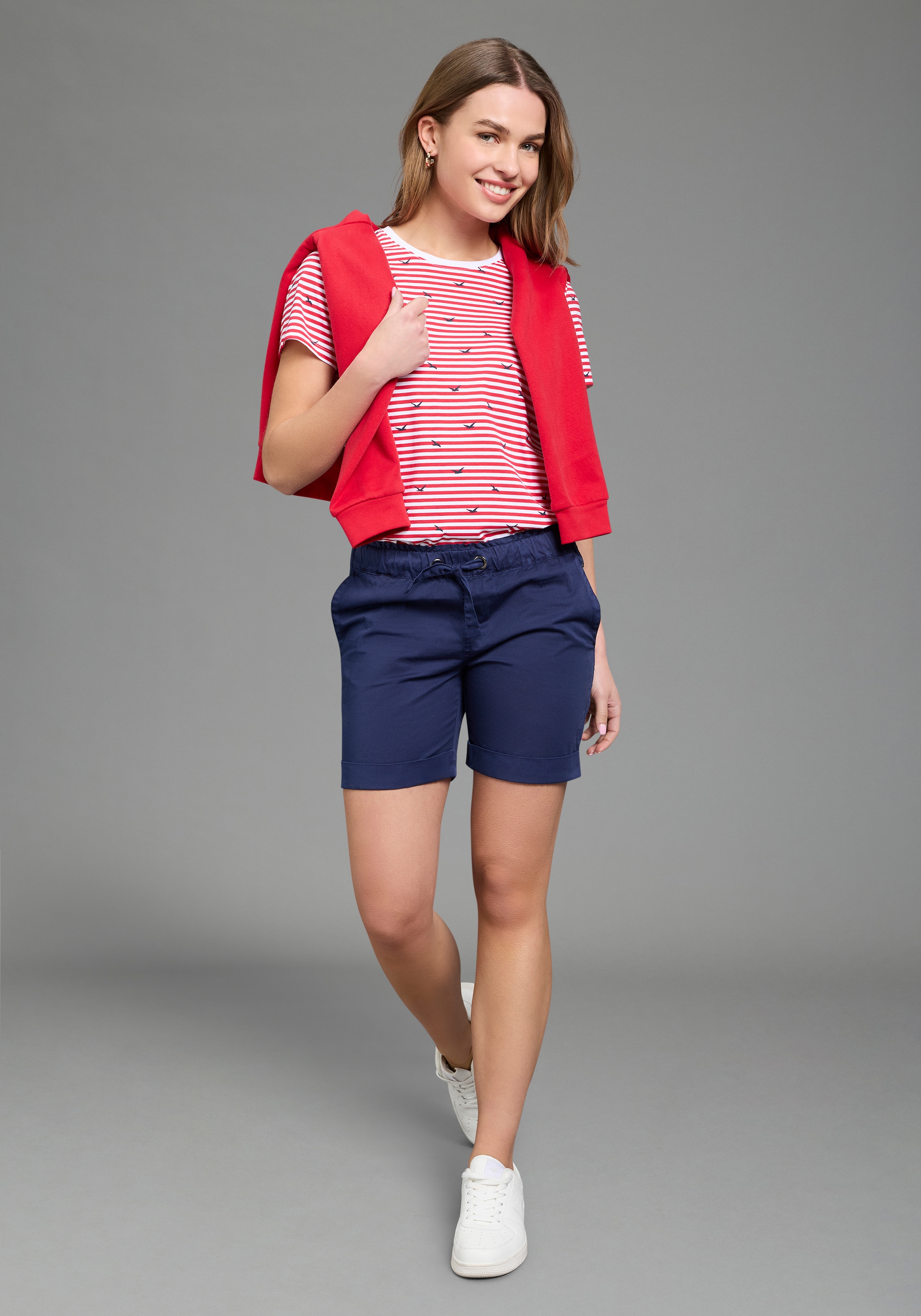 KangaROOS Shorts  gerades Bein, mit vier Taschen, elastischer Bund mit Kordelzug