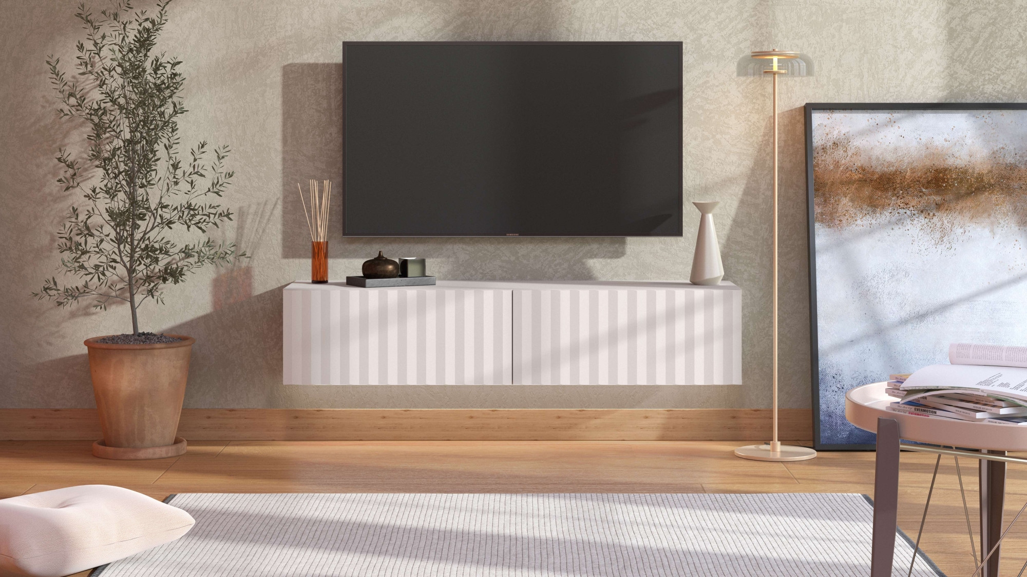 INOSIGN Lowboard "Antibes TV-Lowboard, Breite 192/154/128 cm, TV-Schrank", günstig online kaufen