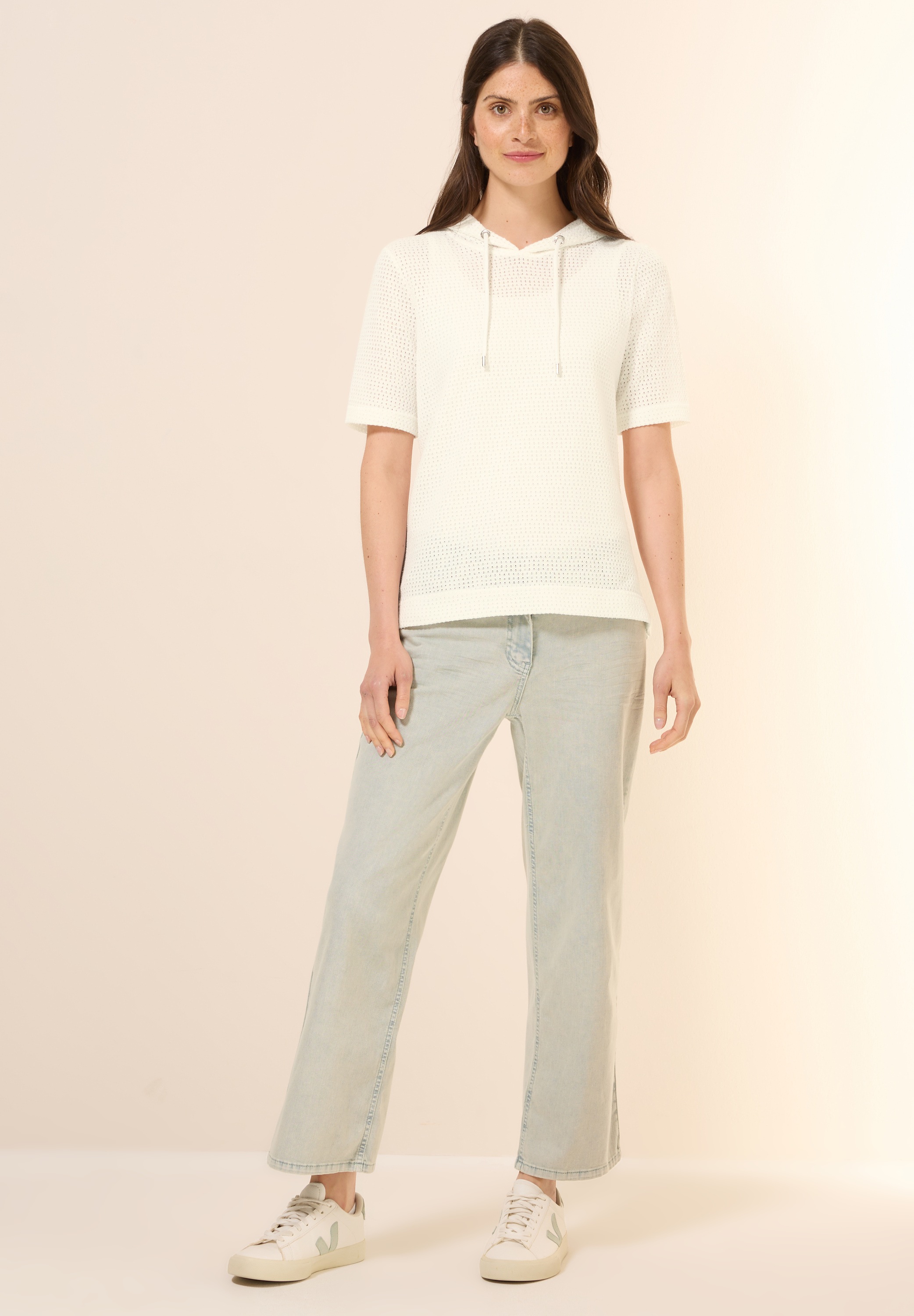 Cecil Kapuzenshirt, aus softem Materialmix