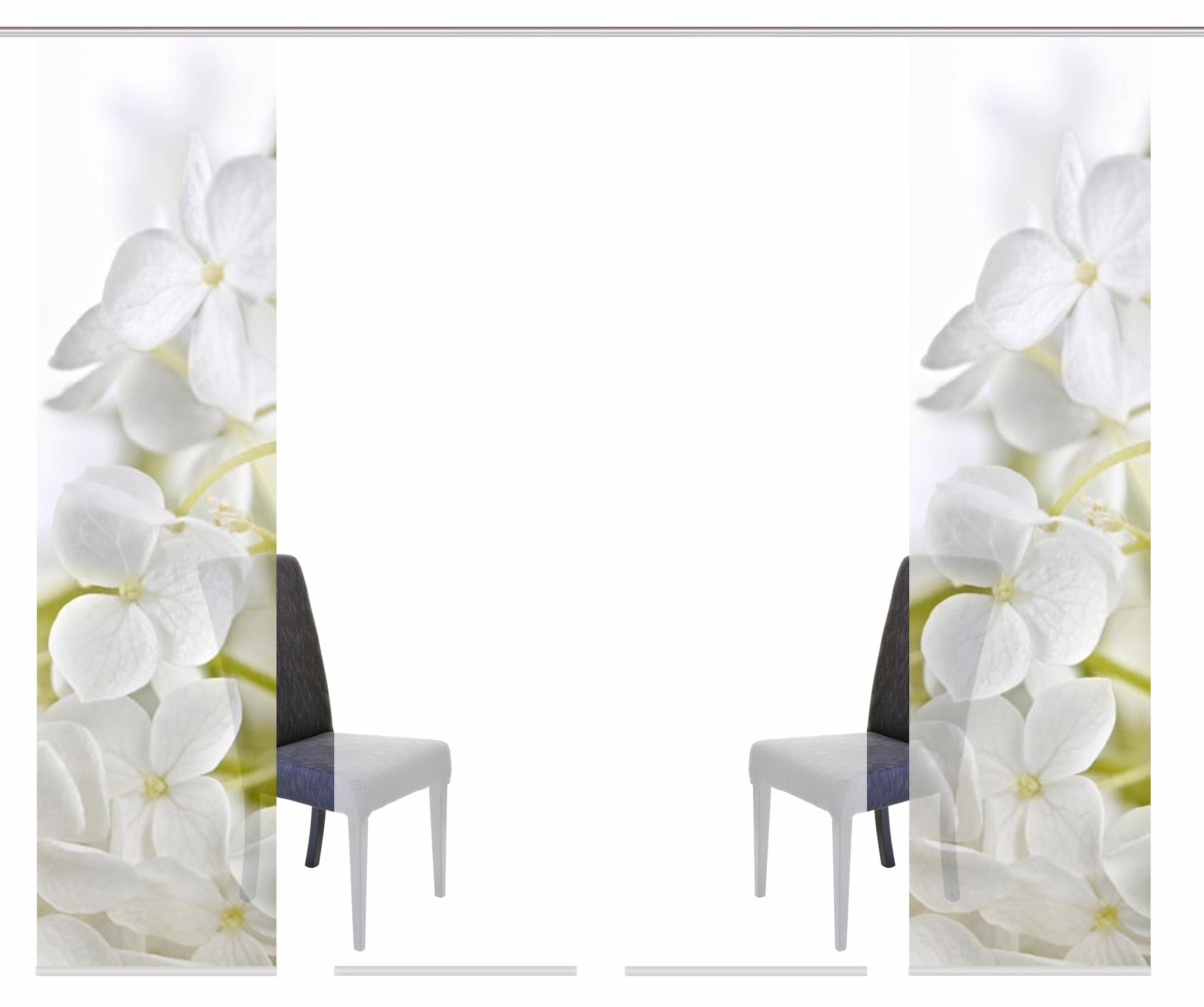 HOME WOHNIDEEN Schiebegardine "PADUA" Klettband 4 Stk. tlg. HxB: 245x60, in günstig online kaufen