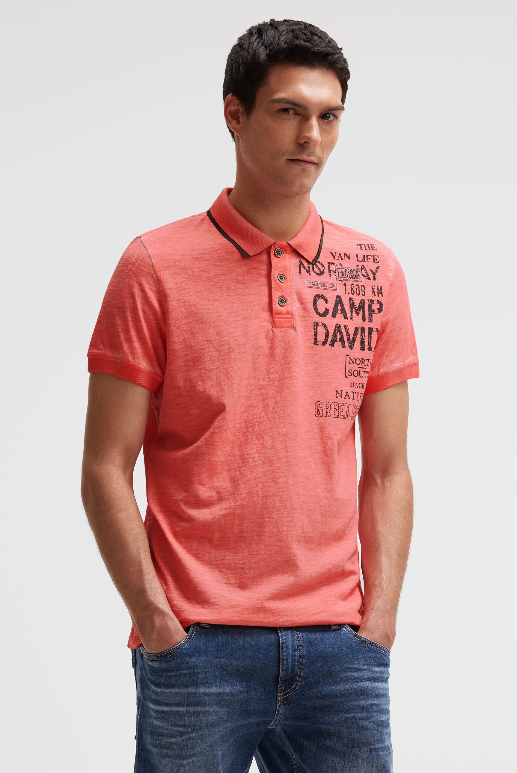 CAMP DAVID Poloshirt aus Baumwolle