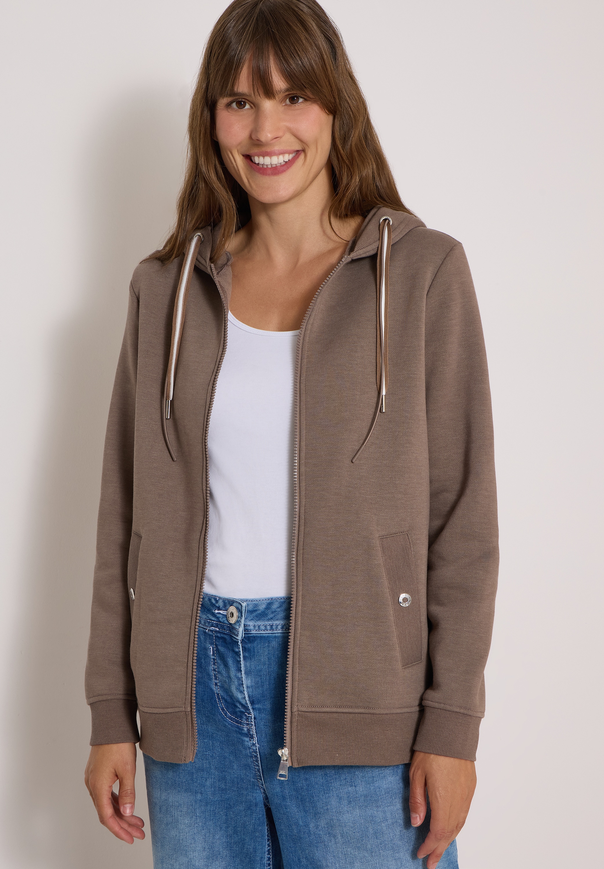 Cecil Sweatjacke mit Kapuze