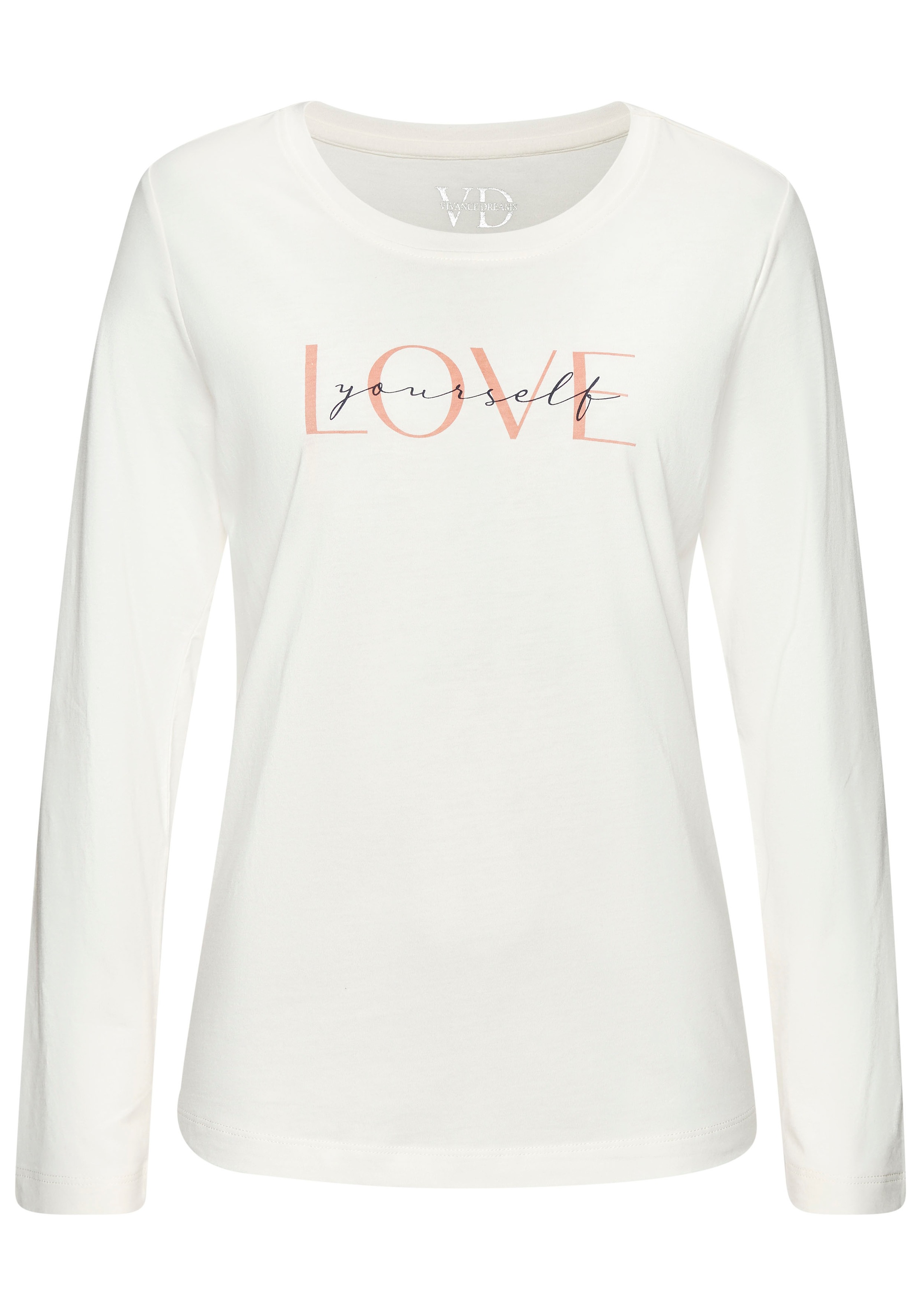 Vivance Dreams Longsleeve mit schönem Frontprint günstig online kaufen