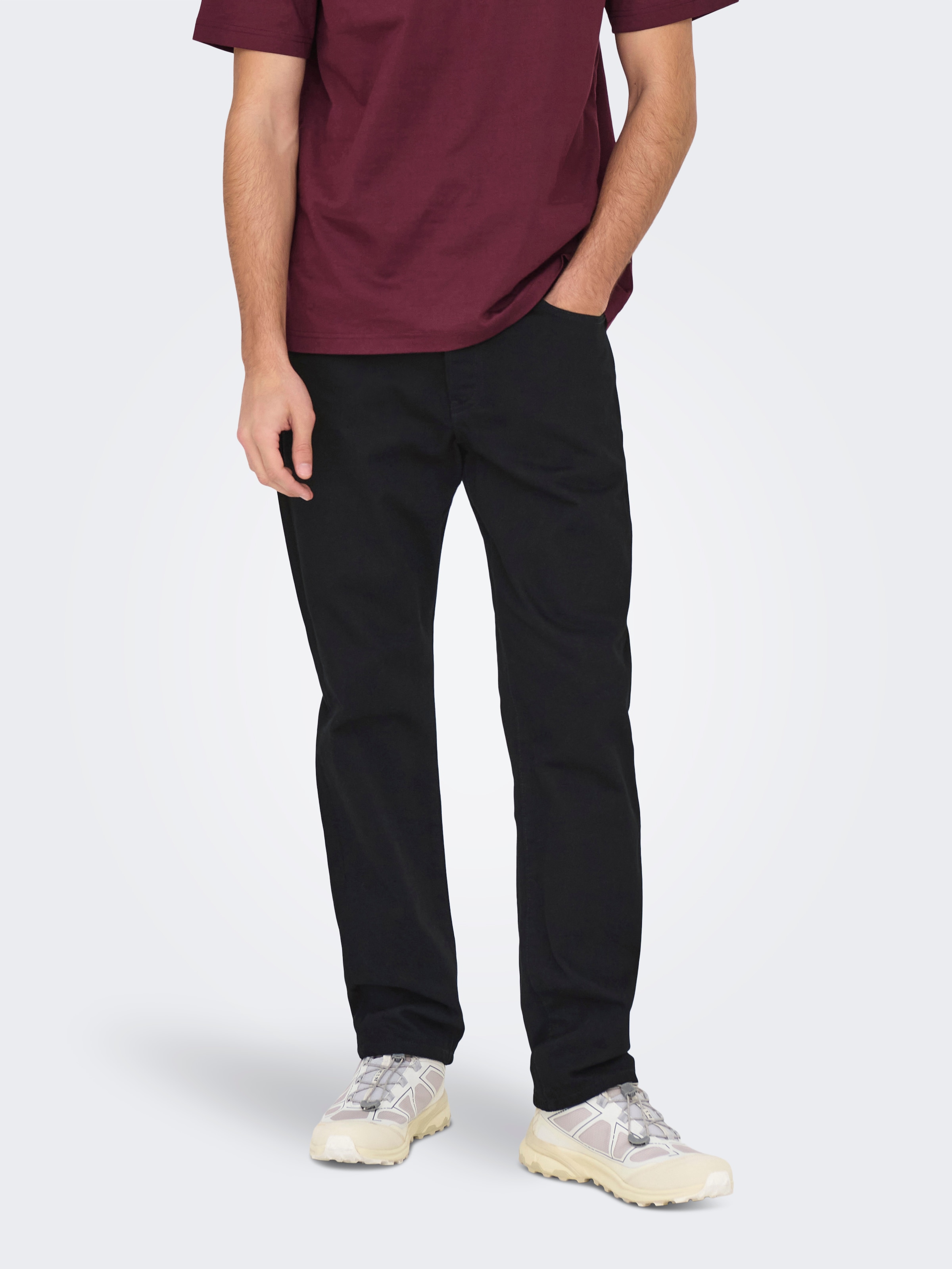 ONLY & SONS Regular-fit-Jeans "ONSEDGE STRAIGHT BROMO 0017 DOT DNM NOOS" günstig online kaufen