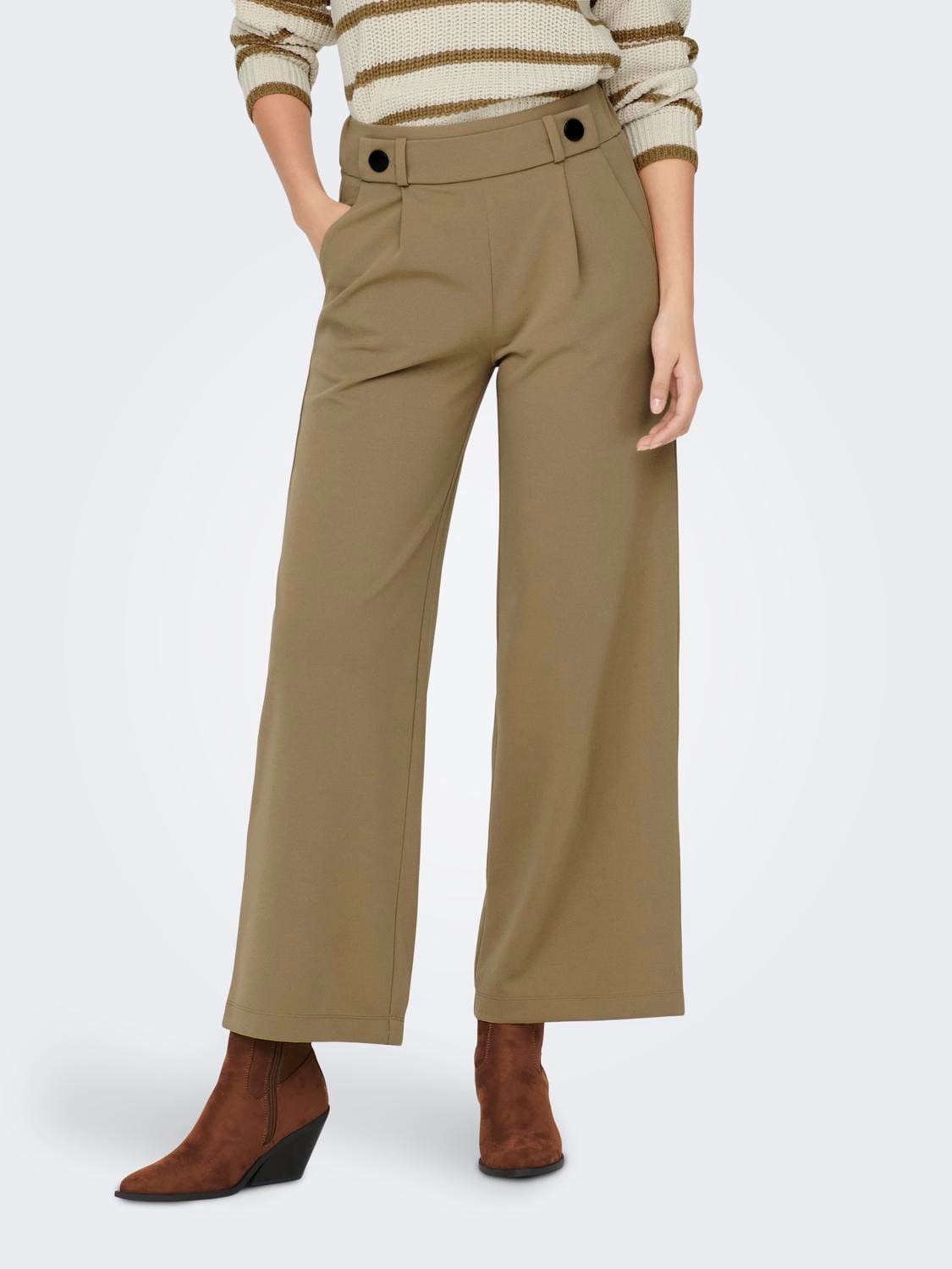 JDY Jerseyhose "JDYGEGGO NEW LONG PANT JRS NOOS" Materialmix, weit geschnitten