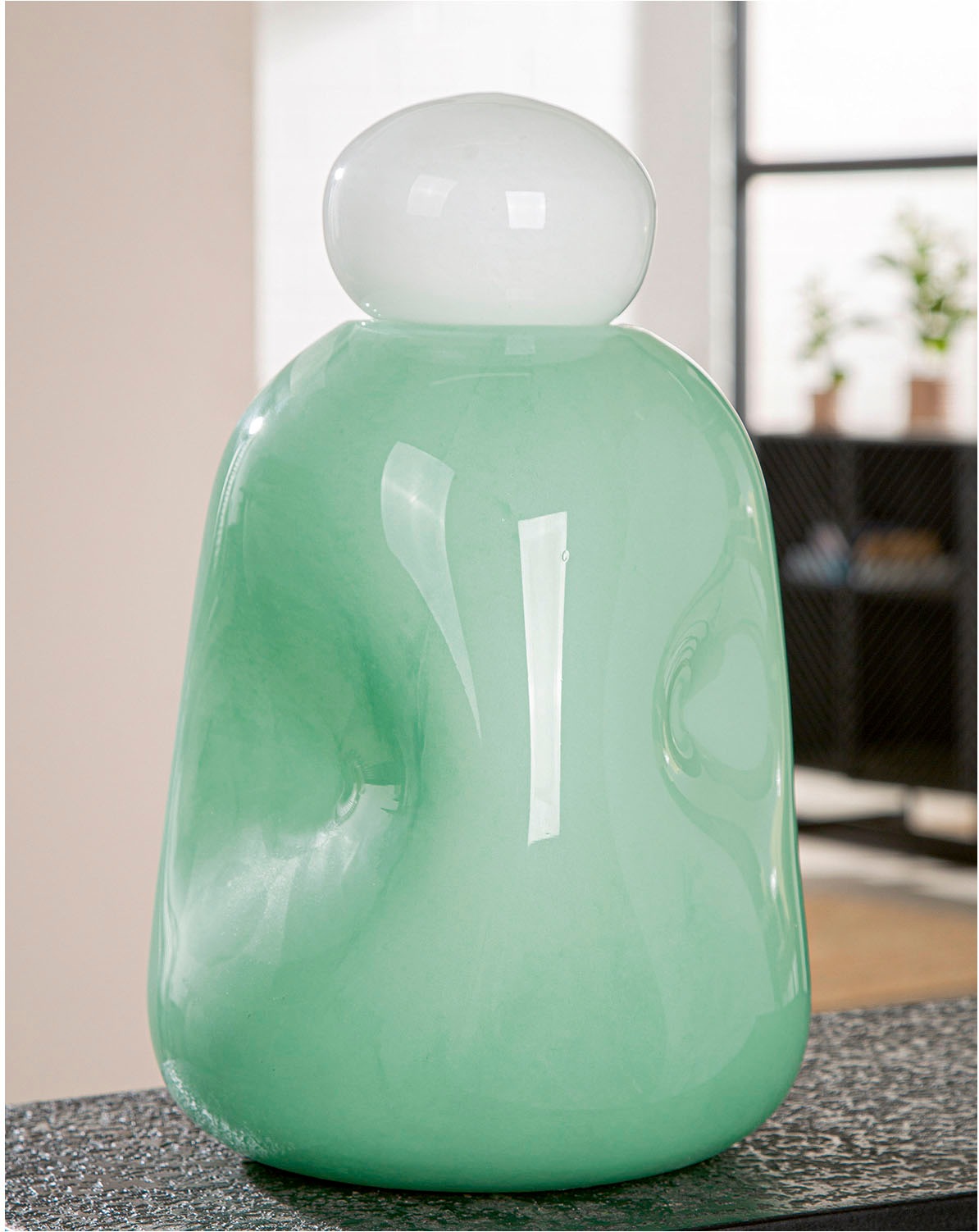 GILDE Tischvase "Vase Candy hellgrün H. 38 cm" günstig online kaufen