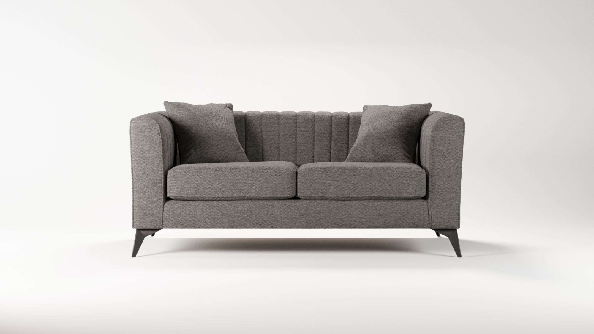 Places of Style 2-Sitzer »MATTHEW elegantes Designsofa, Maße B/T/H: 170/86/74 cm«, Steppung im Rücken, lose Sitzkissen, incl. Zierkissen