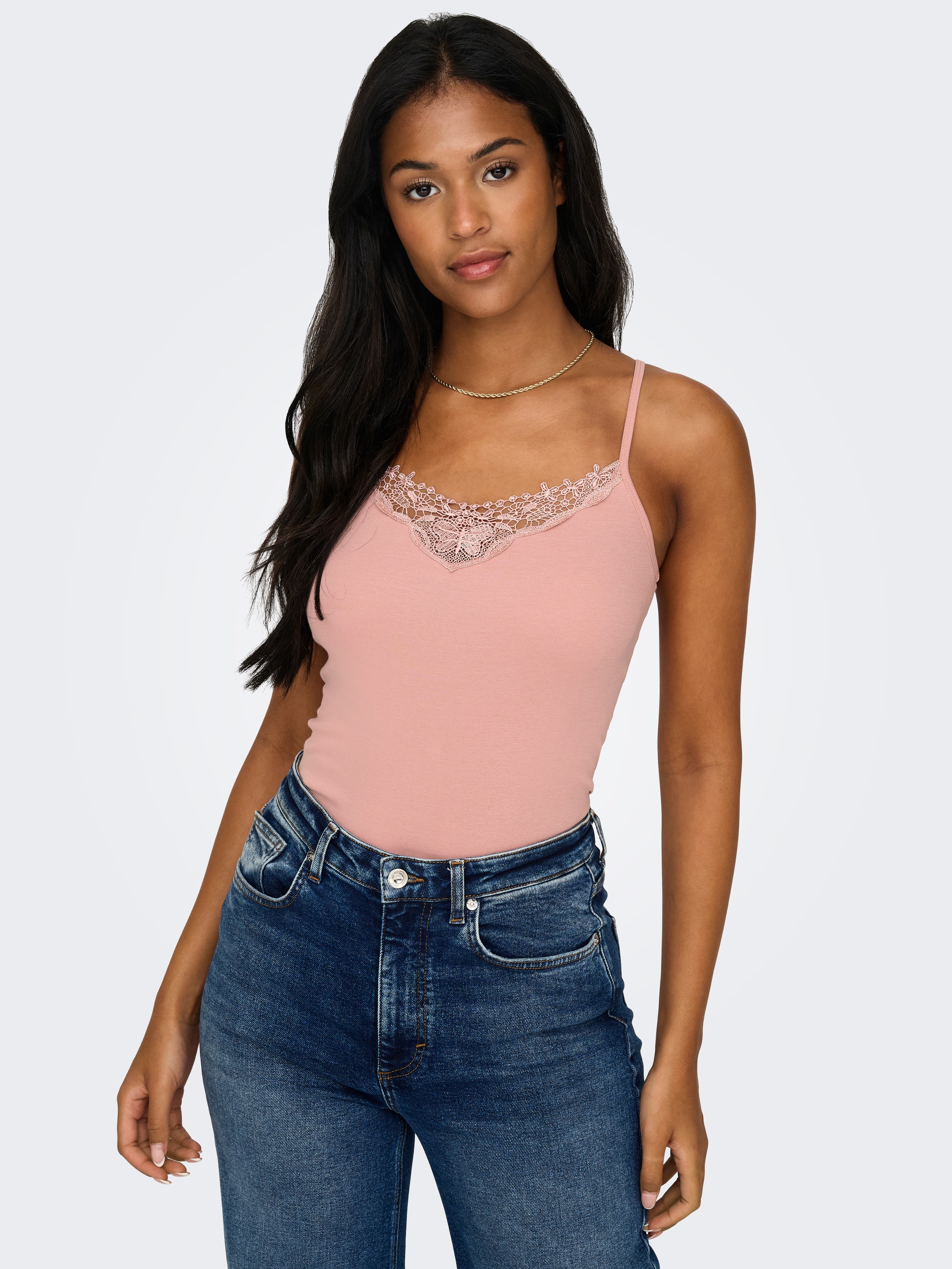 ONLY Spitzentop "ONLKIRA – Doppelpack mit Spitzendetail für feminine Looks" günstig online kaufen