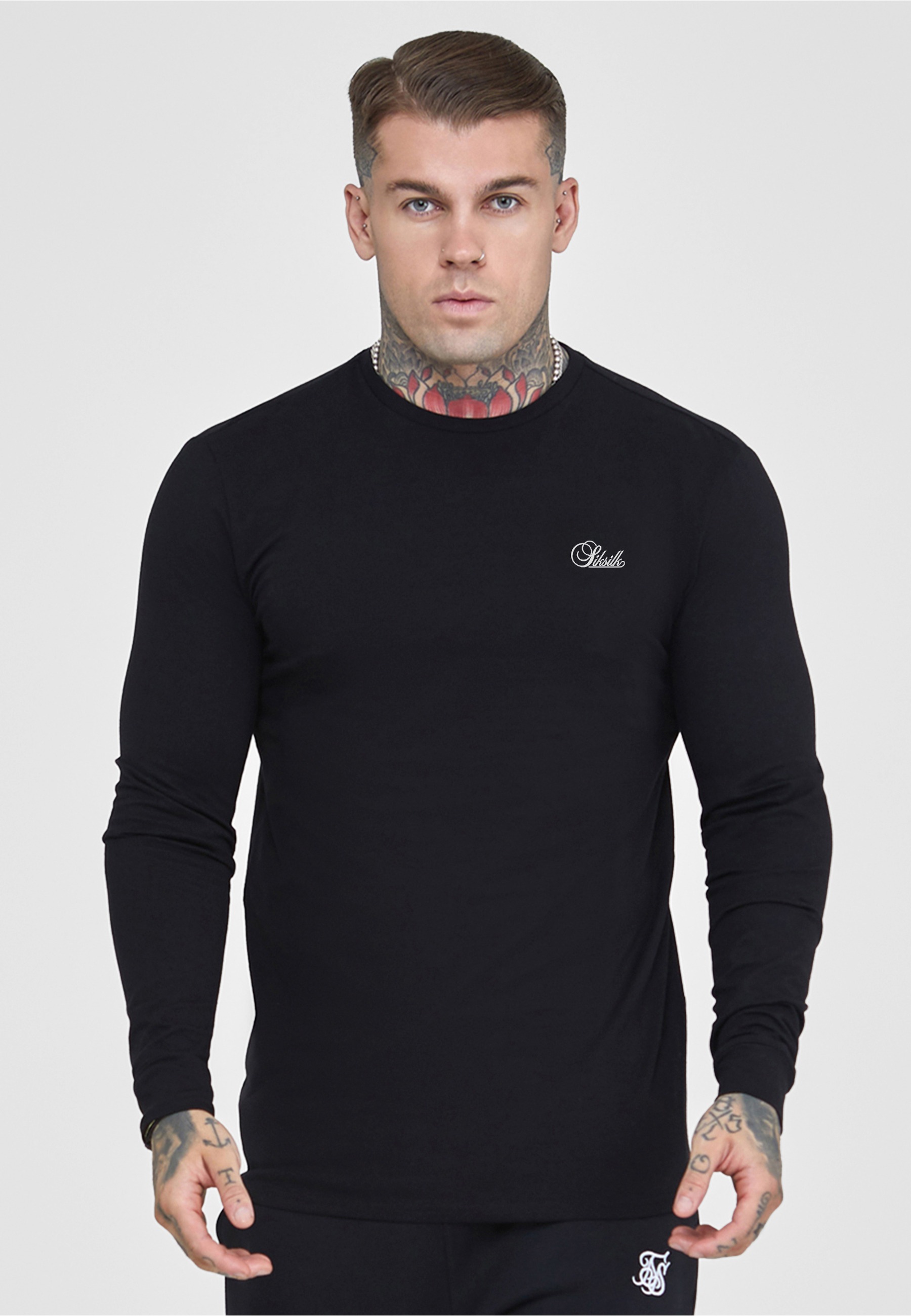 Siksilk Langarmshirt »SikSilk Essentials LS T-Shirt« 1