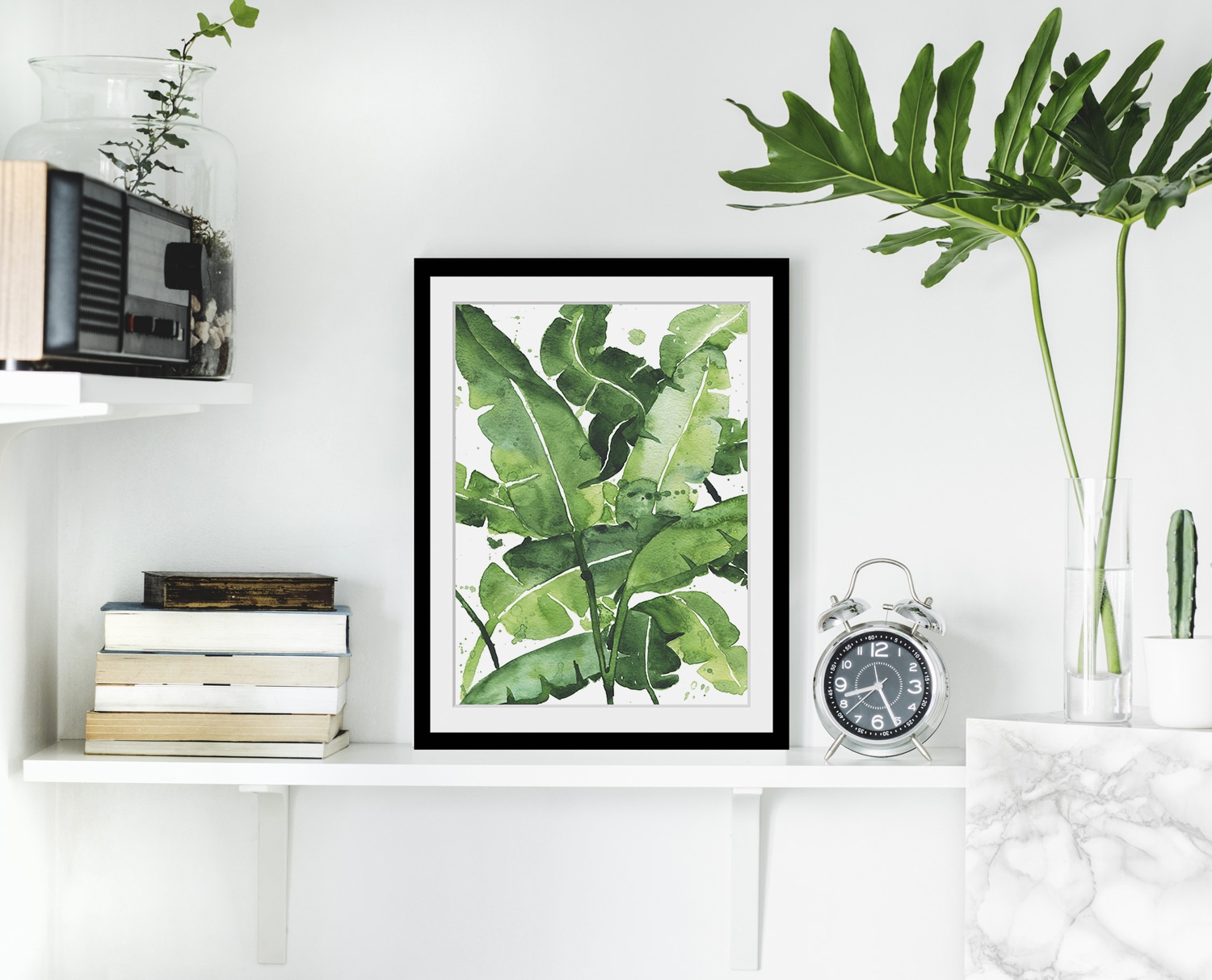 queence Bild »Heidi«, Blätter-Pflanzen-Pflanzenbilder-Kunst, HD Premium Poster-Druck inkl. Holzrahmen