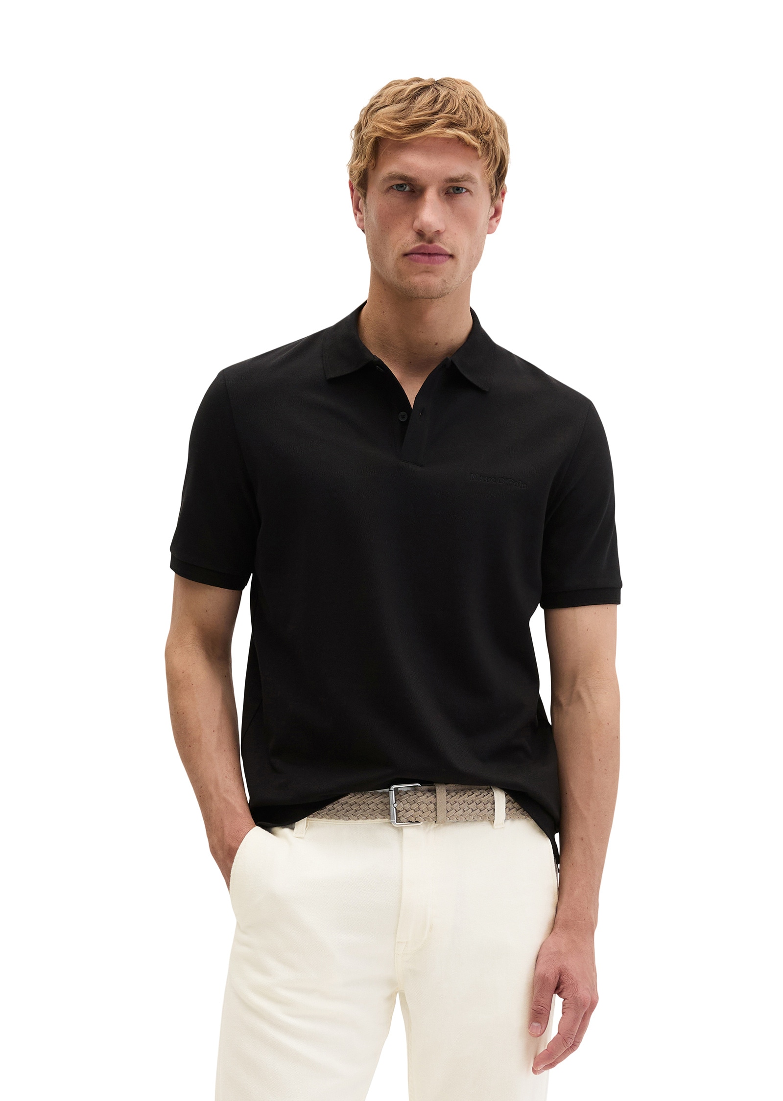 Marc OPolo Poloshirt "aus mittelschwerem Bio-Baumwoll-Viskose-Mix"
