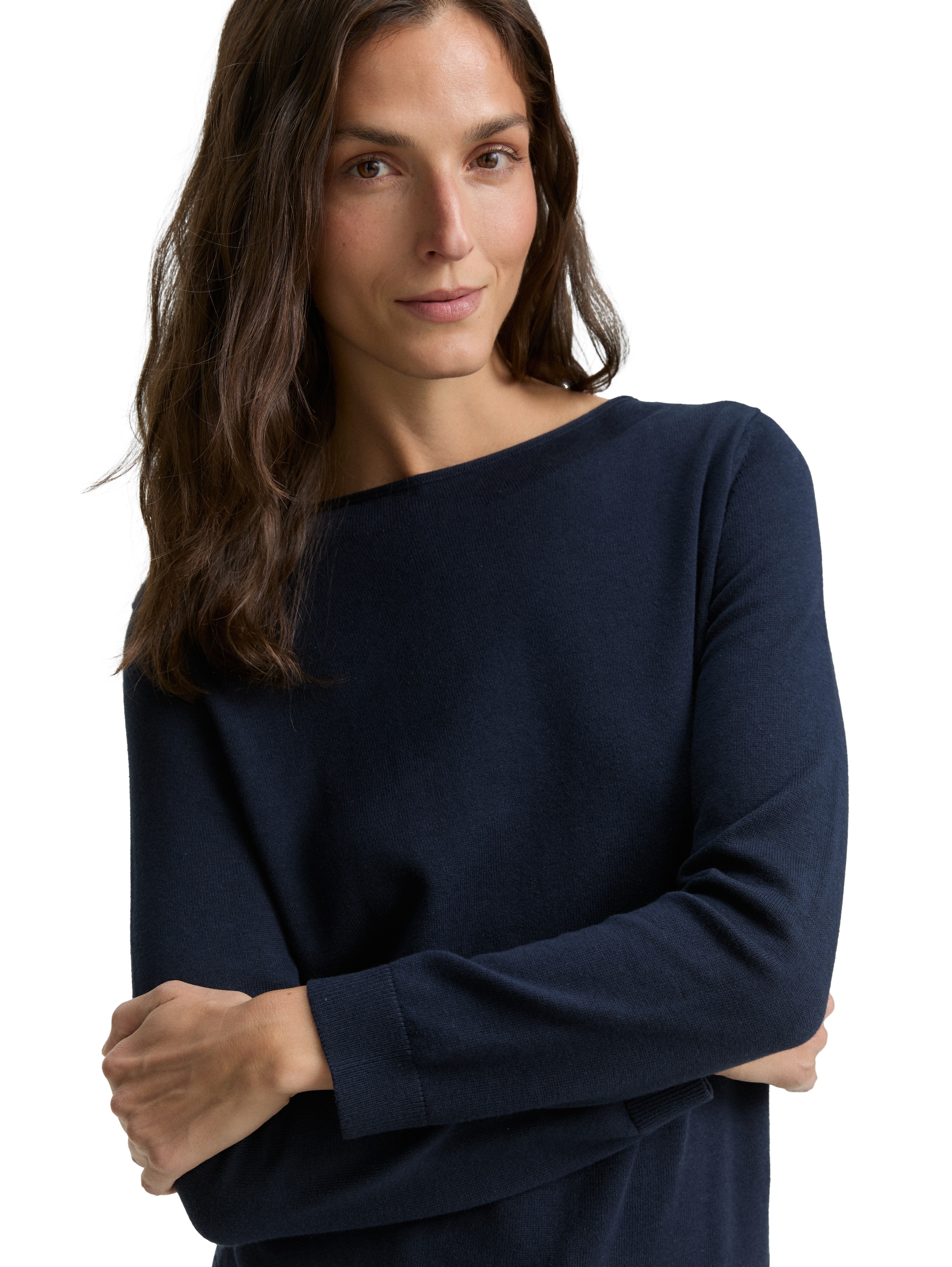 TOM TAILOR Strickpullover, mit U-Boot Ausschnitt