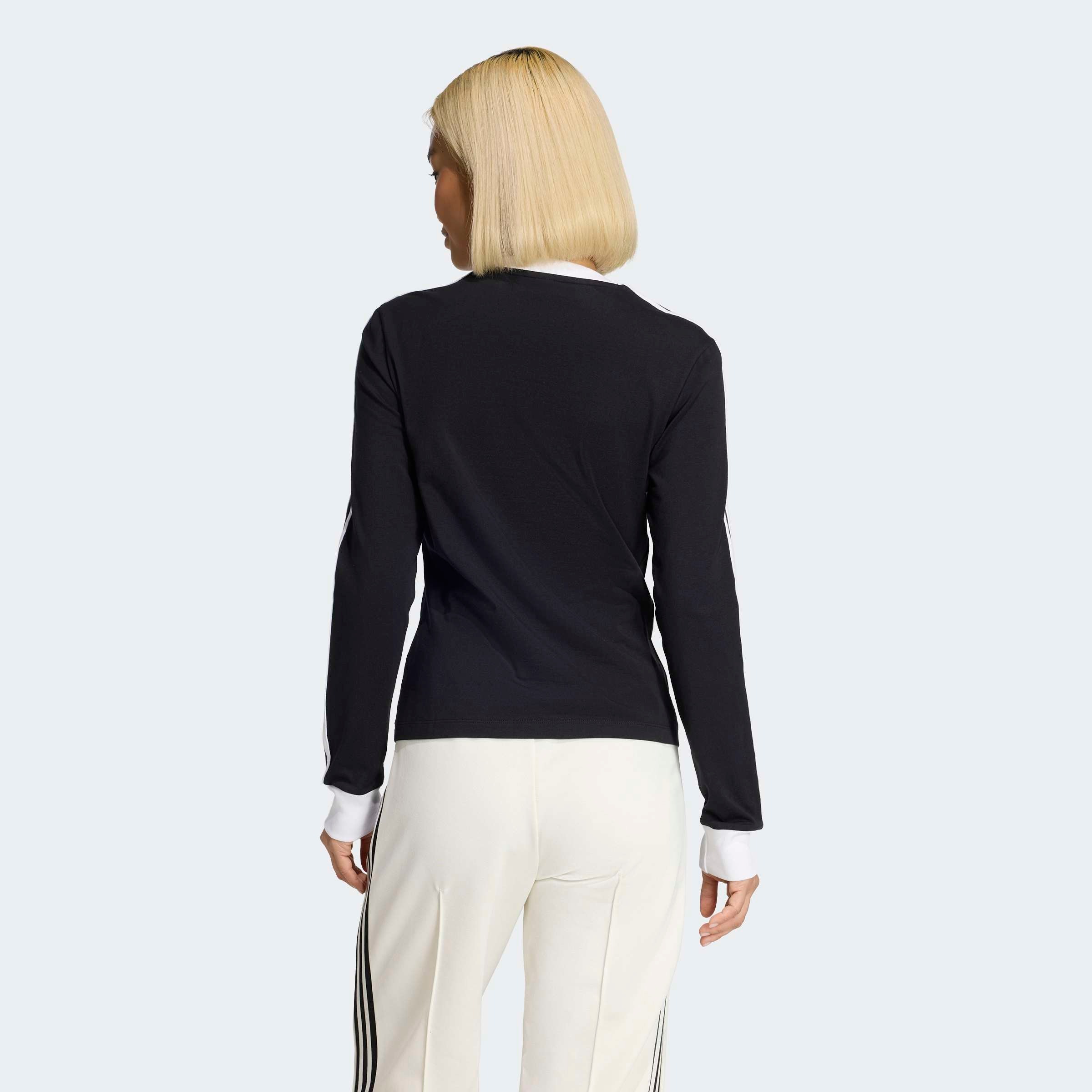 adidas Originals Langarmshirt "3-STREIFEN LONGSLEEVE (SLIM)" günstig online kaufen