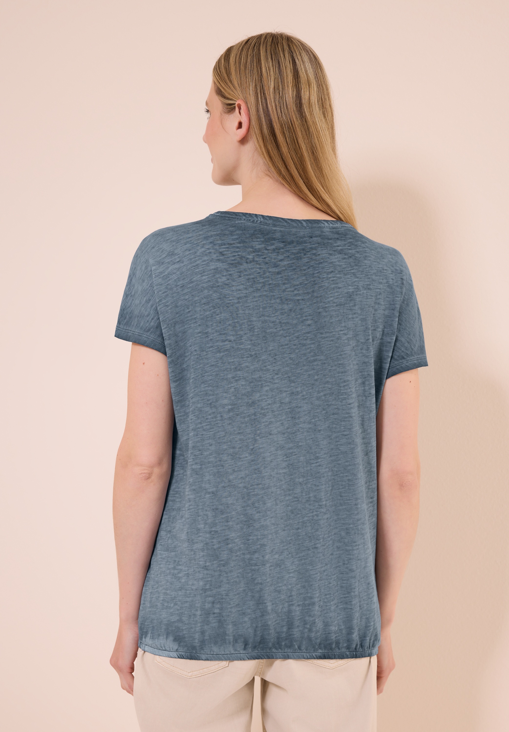 Cecil V-Shirt aus reiner Baumwolle günstig online kaufen