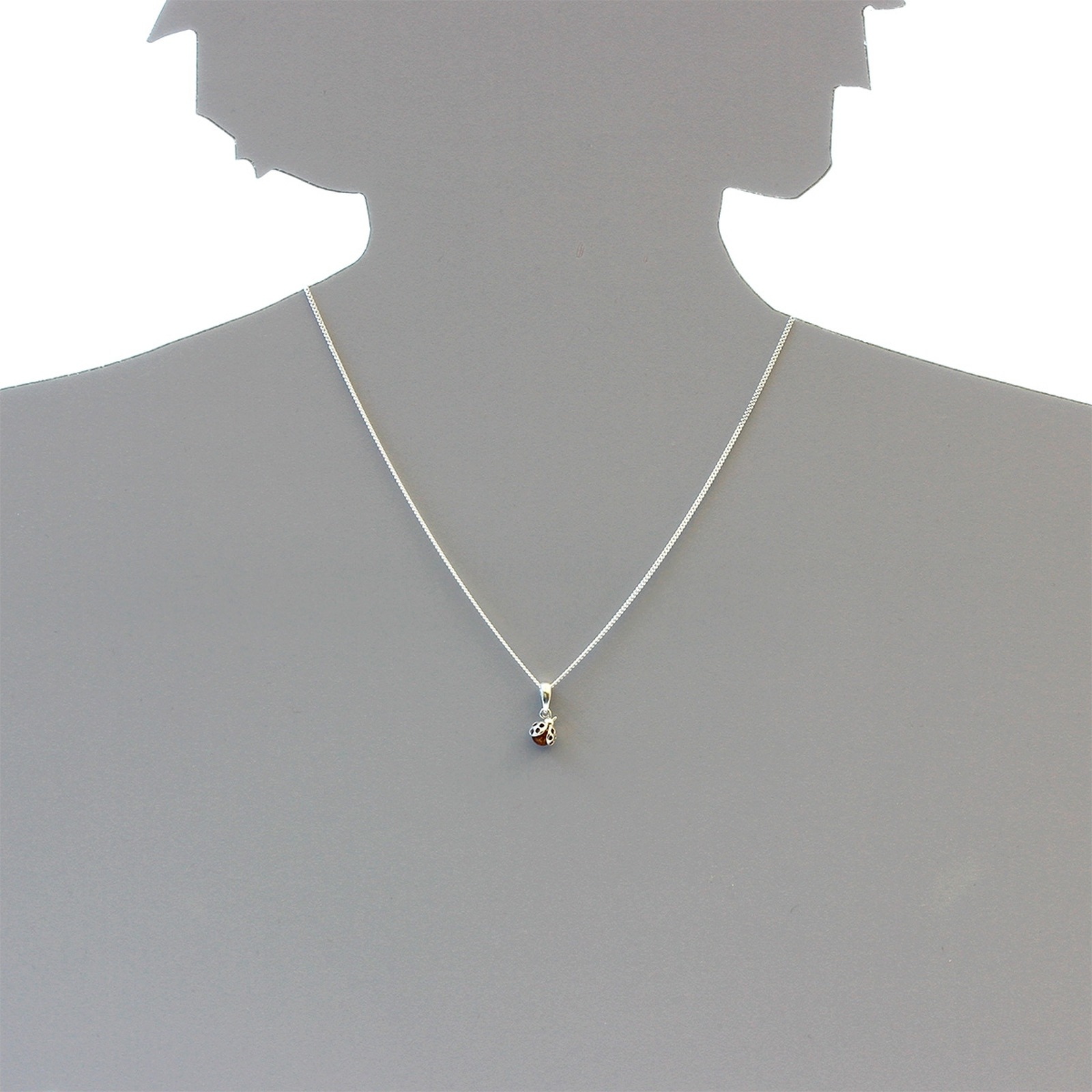 Ostsee-Schmuck Collier Coccinelle Ambre Argent 925 40cm 2