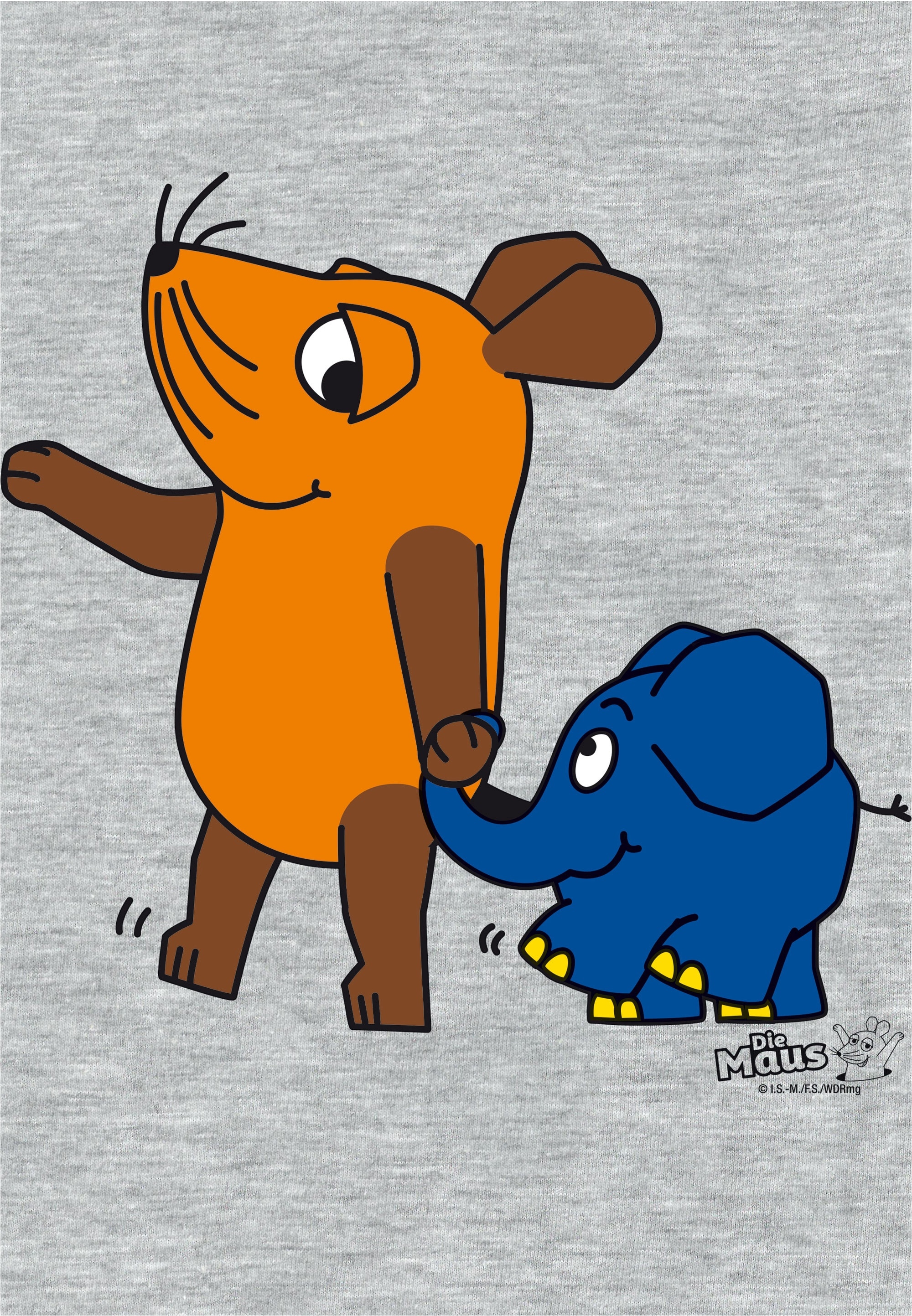LOGOSHIRT Langarmshirt »Sendung mit der Maus - Maus & Elefant«, mit coolem Print