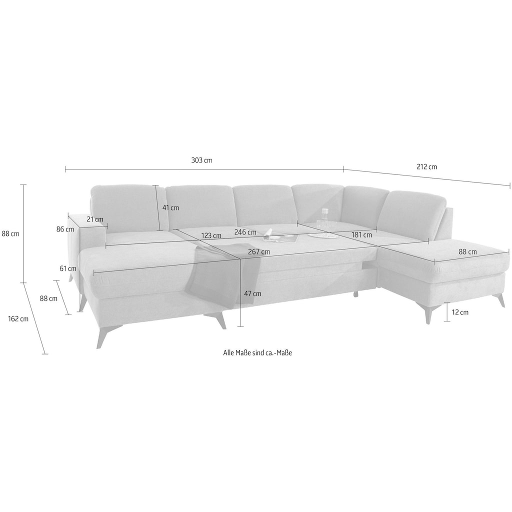 Places of Style Wohnlandschaft »Lolland U-Form«