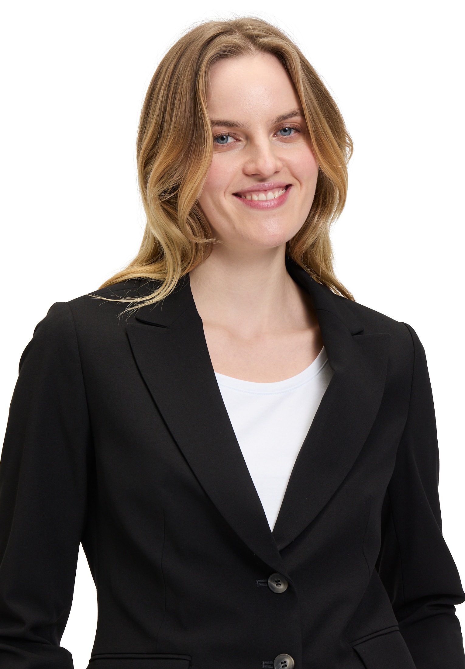 Betty&Co Longblazer »Betty & Co Klassischer Blazer mit Taschen«, Druckfutter