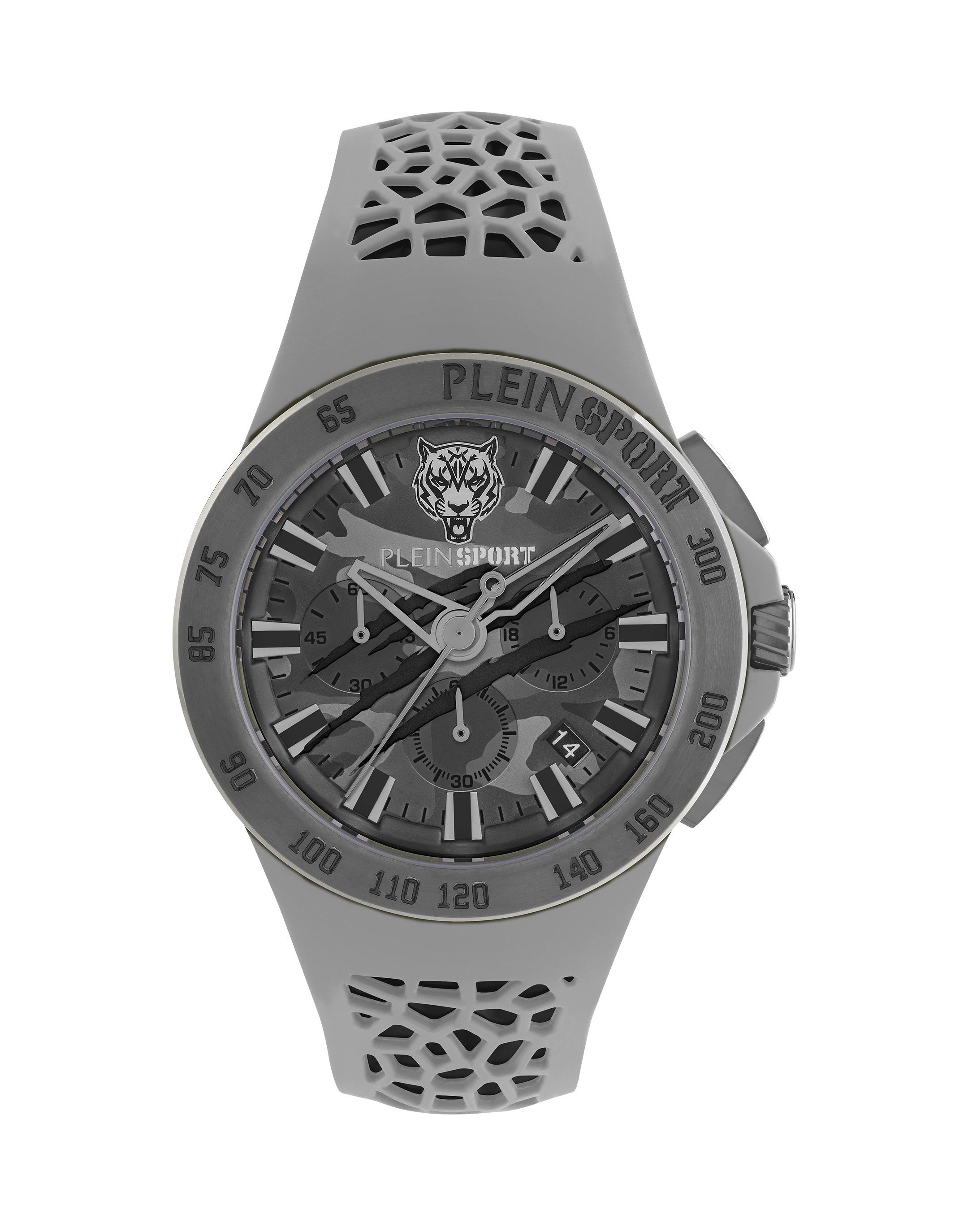 "Luxusuhr PLEIN SPORT ""Thunderstorm Chrono"", 10, grau, Armbanduhren, Herren"