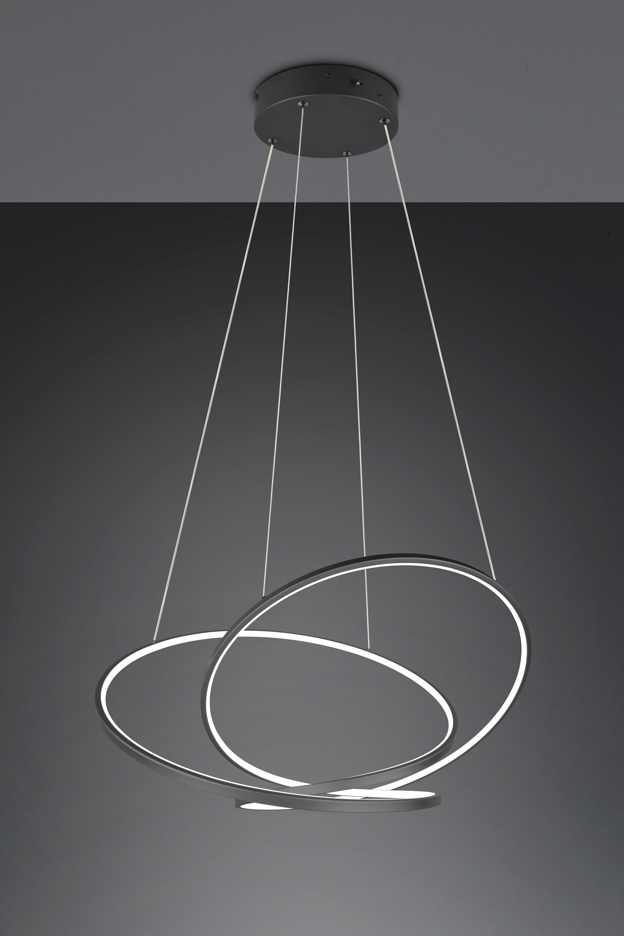 TRIO Leuchten LED Pendelleuchte »DARVIN, LED Hängelampe 52W 6700 Lumen, dimmbar, Lichtfarbe einstellbar«, 1 flammig, Leuchtmittel LED-Board | LED fest integriert, CCT 2300/3000/4000K warmweiß-kaltweiß, höhenverstellbar bis max 150cm