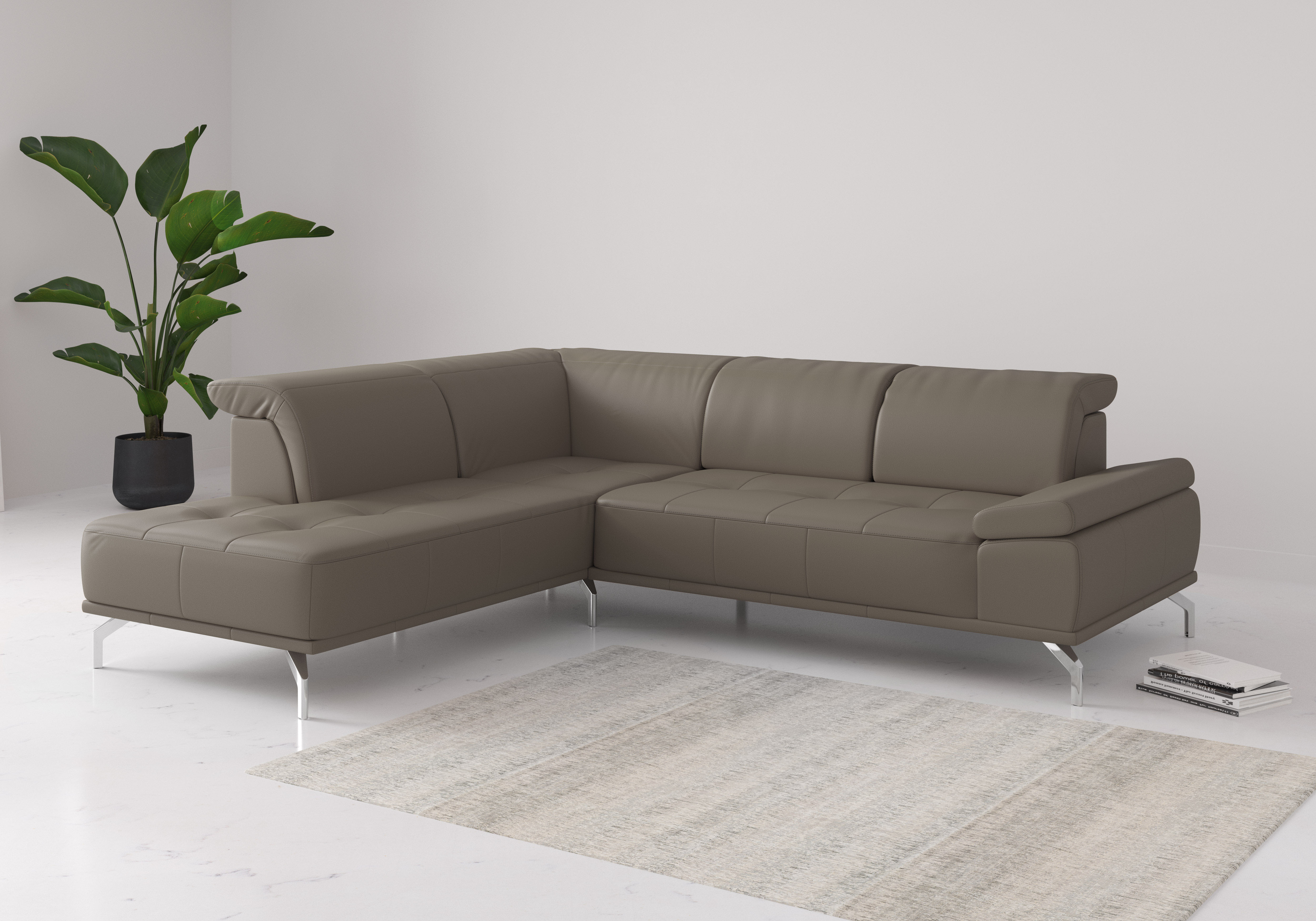 OTTO home Ecksofa "Caluna" Inkl.Sitztiefenverstellung, wahlweise mit Kopf- und Armteilverstellung