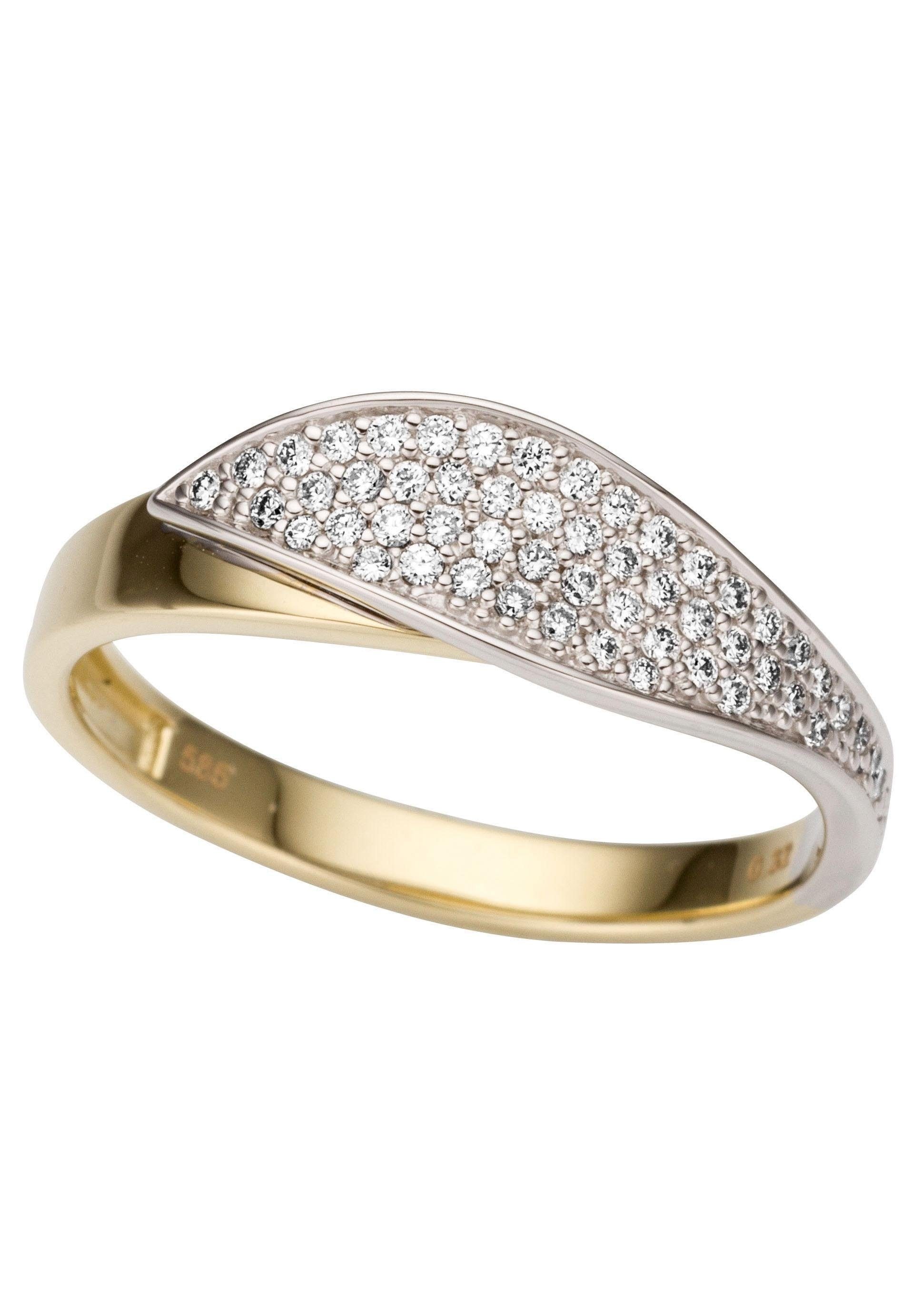 Firetti Fingerring »Schmuck Geschenk Gold 585 Damenring Goldring«, mit Brillanten