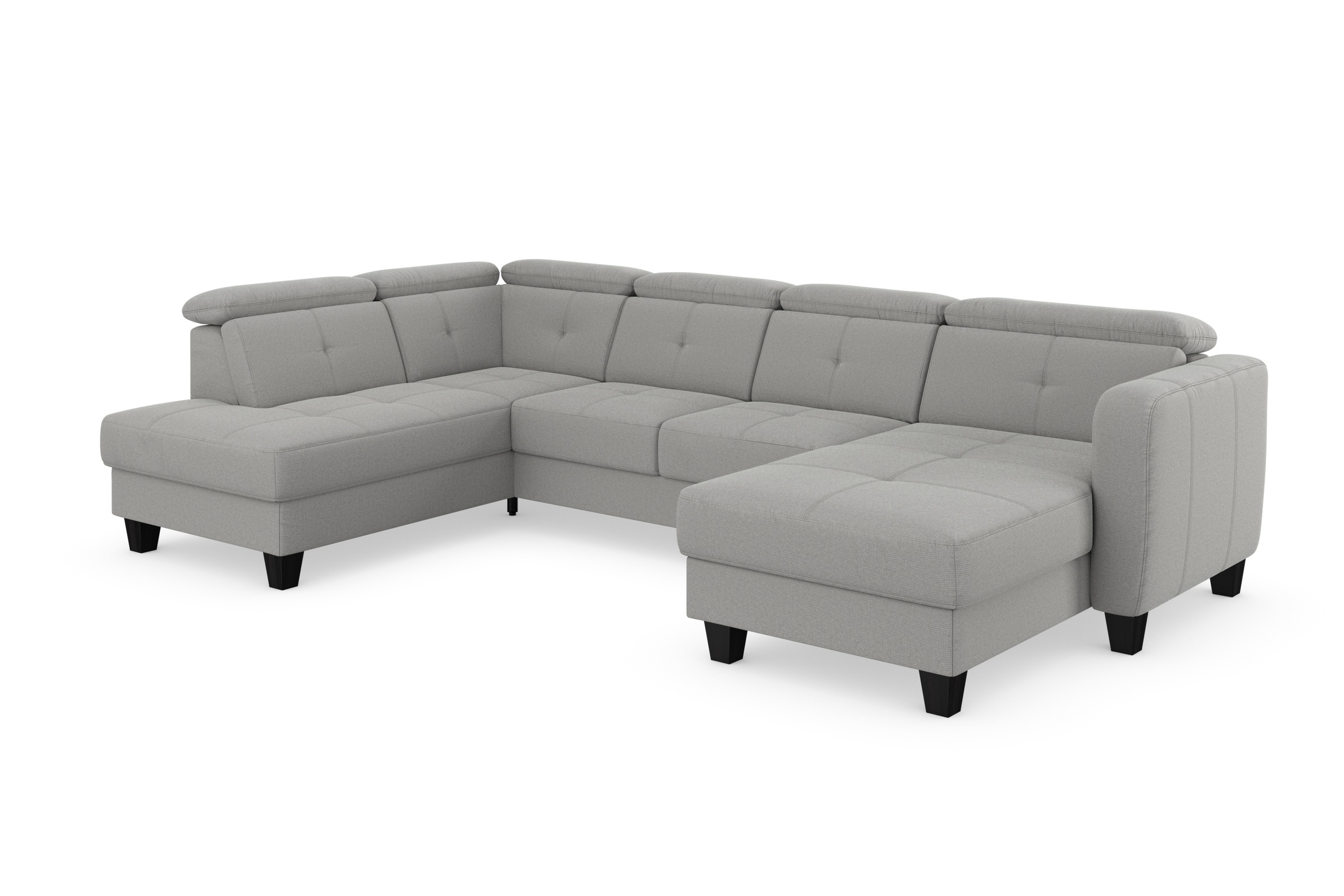 sit&more Wohnlandschaft »Belluci U-Form«, Kopfteilverstellung und Federkern, wahlweise mit Bettfunktion