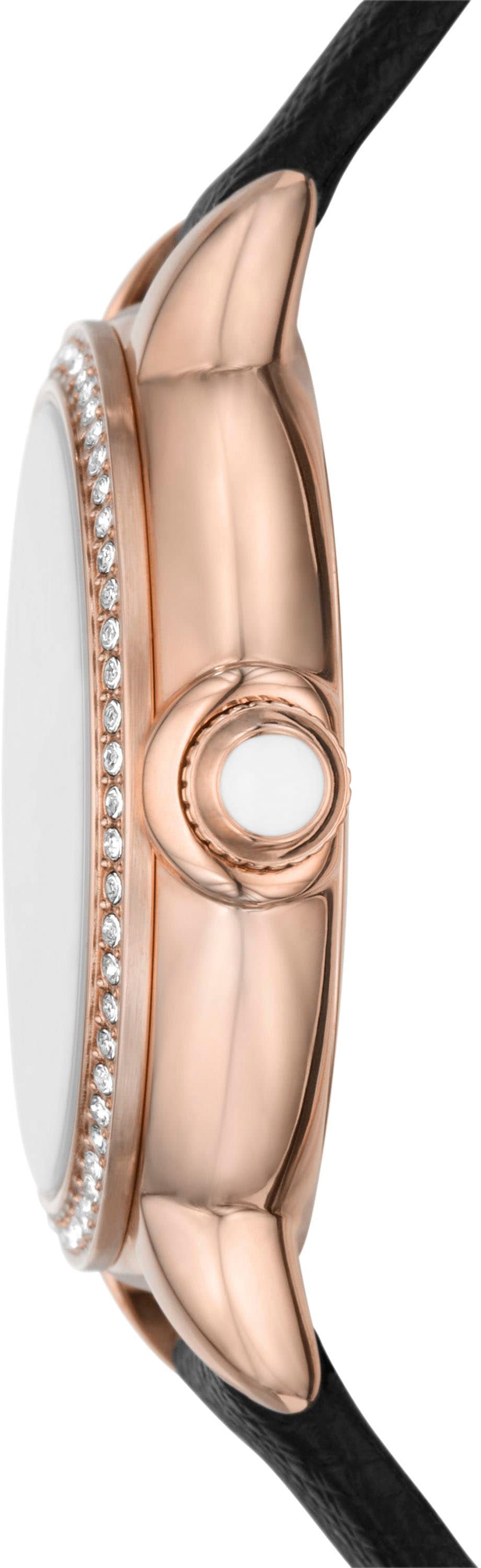 Emporio Armani Quarzuhr, Armbanduhr, Damenuhr, analog, Lederarmband