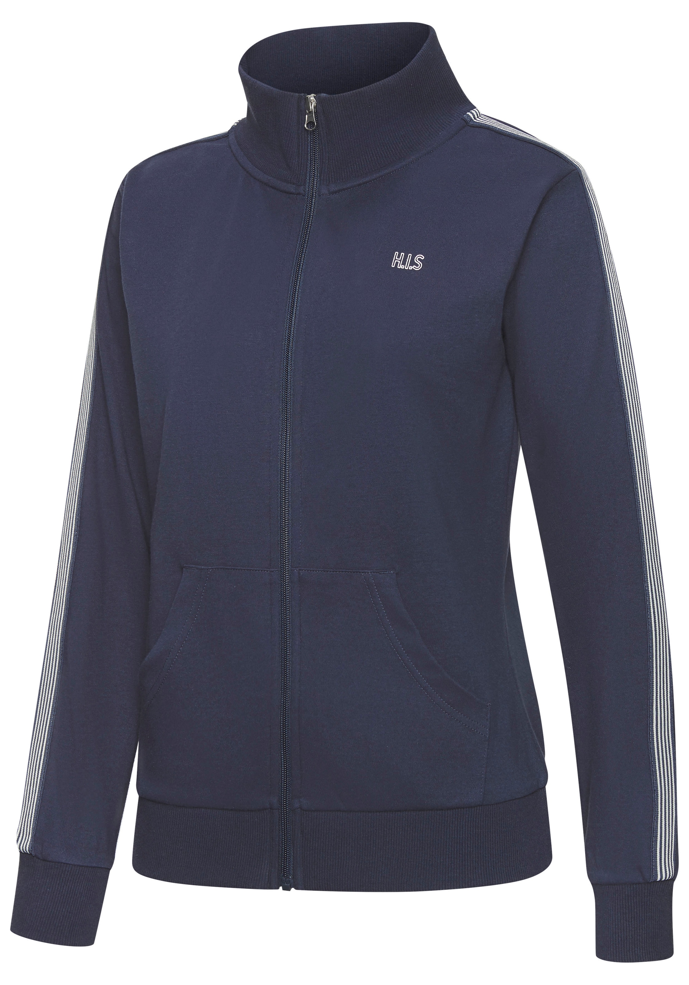 H.I.S Sweatjacke, mit gestreiftem Tape an den Ärmeln