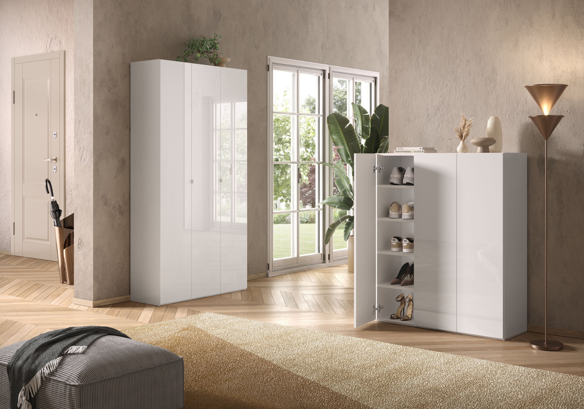 INOSIGN Schuhschrank "SMILE Breite 95 cm, Höhe 184 cm, Schuhregal mit 7 Ebe günstig online kaufen