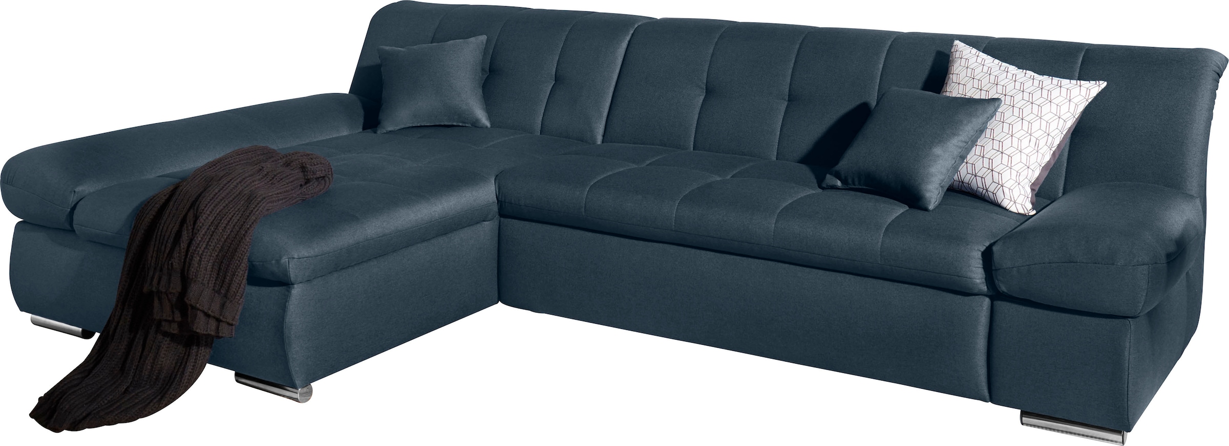 DOMO collection "MONA 297x173 cm, modern und komfortabel" whlw. mit Bettfunktion, L-Form
