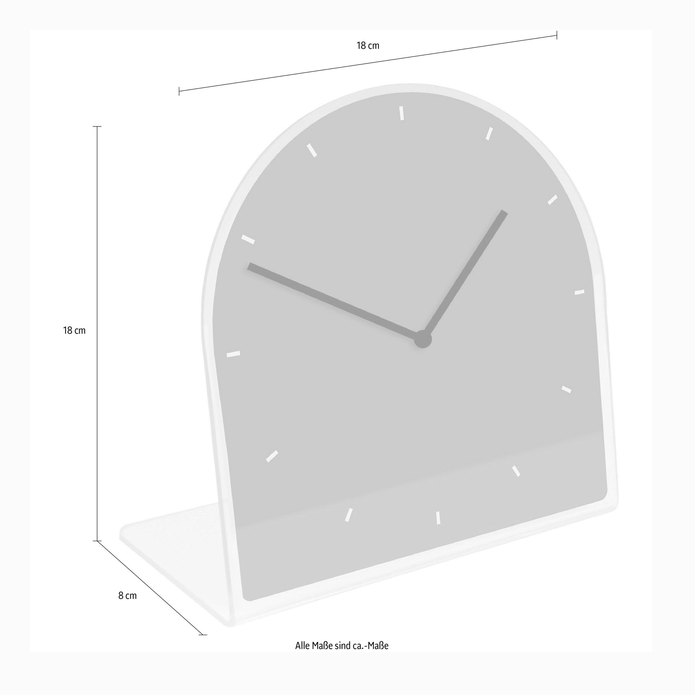 queence Tischuhr »Gräser und Dünen auf Sylt« Tischuhr aus Acrylglas, Uhr, bedruckt, geräuschlos, modern