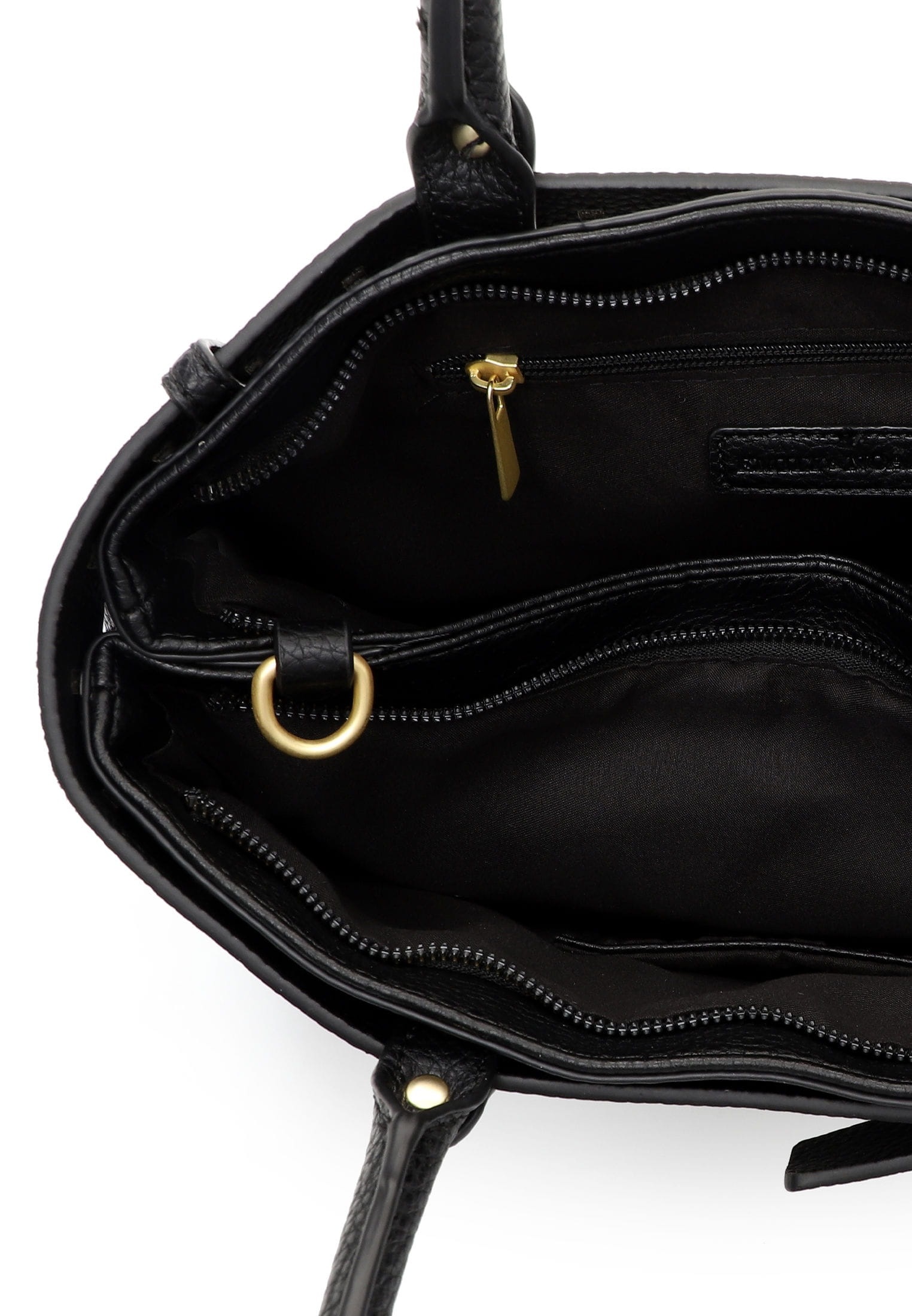 Shopper EMILY & NOAH "Shopper E&N Justine", Damen, Gr. B/H/T: 37cm x 27cm x 14cm 0, schwarz (schwarz 100), PVC, Taschen Shopper 3
