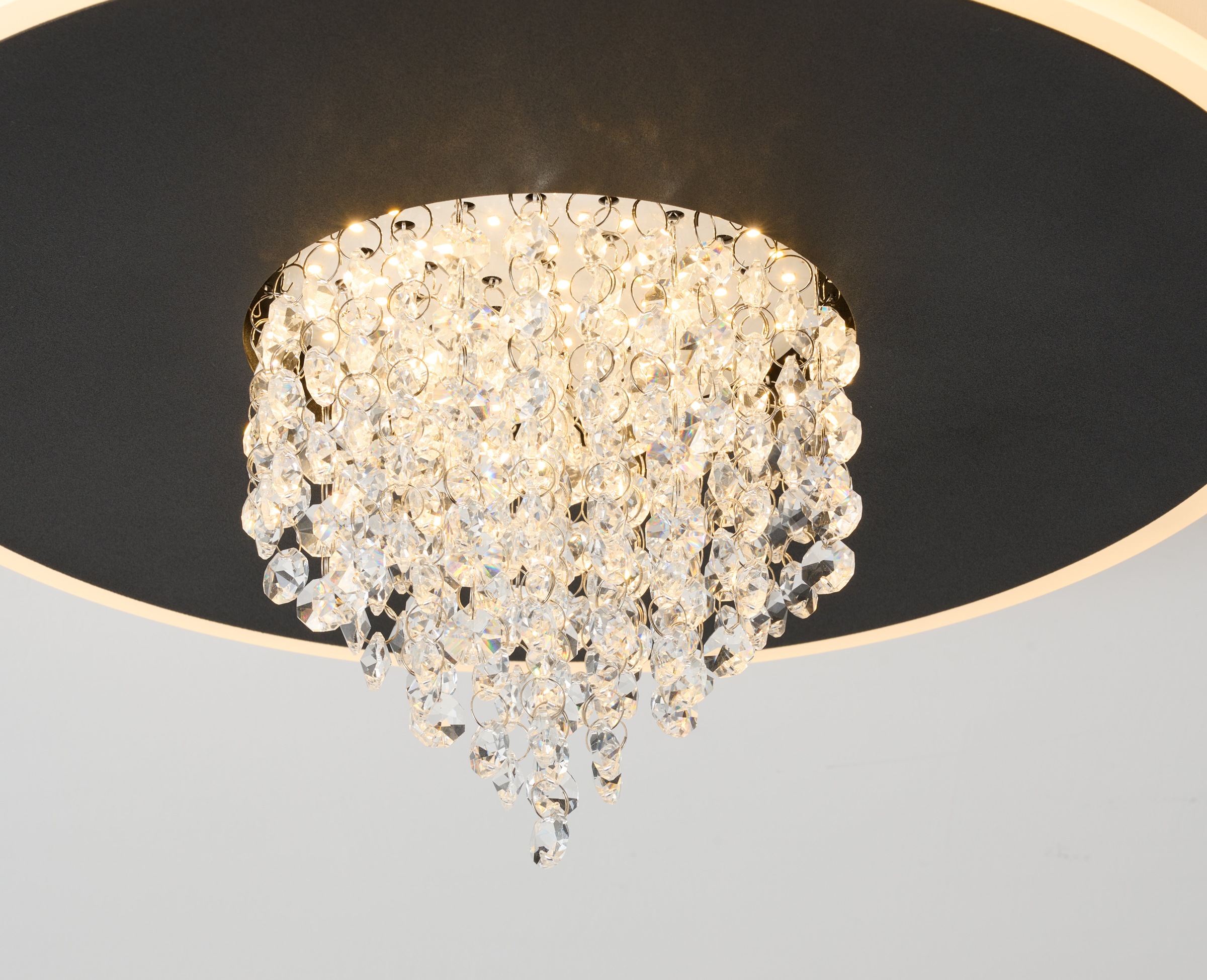 Searchlight LED Deckenleuchte »Deluge-LED-Deckenleuchte, Metall mit Kristallglas« LED-Modul 1 Stk.