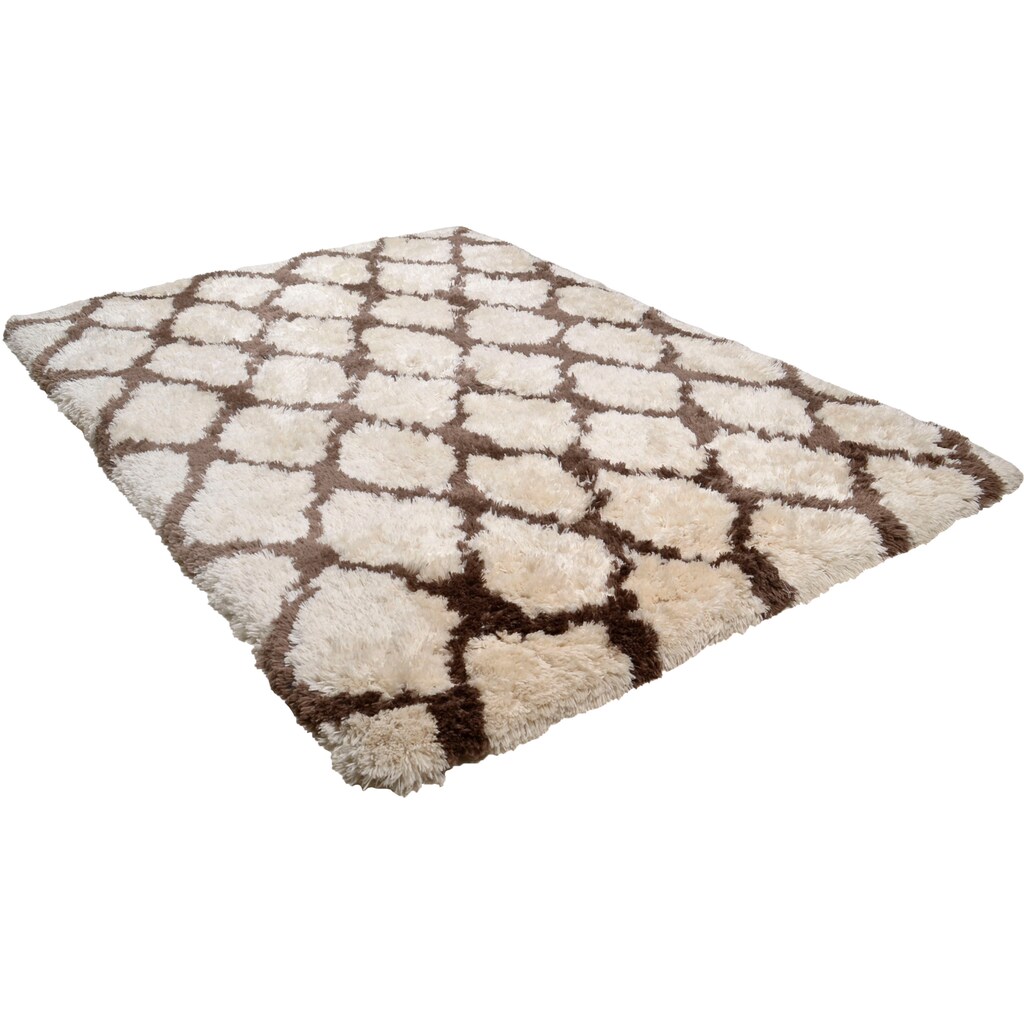 Wohnen Teppiche TOM TAILOR Hochflor-Teppich »Flocatic Pattern«, rechteckig, 65 mm Höhe, Rauten Muster, Wohnzimmer braun Wohnen Teppiche TOM TAILOR Hochflor-Teppich »Flocatic Pattern«, rechteckig, 65 mm Höhe, Rauten Muster, Wohnzimmer braun