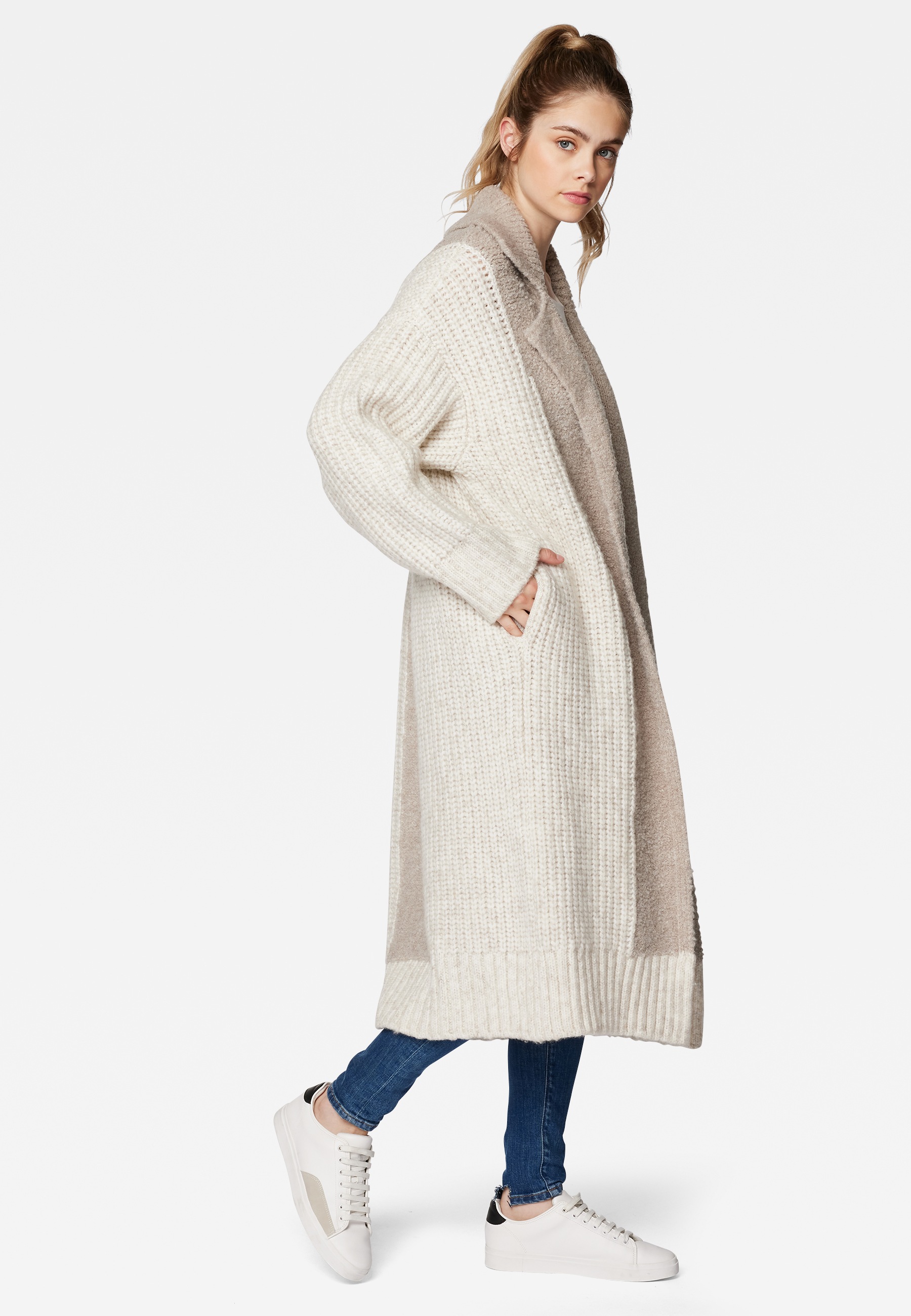 Langer Strickmantel Damen