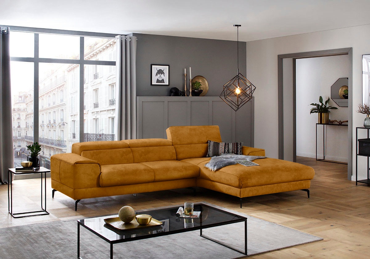 W.SCHILLIG Ecksofa "piedroo, Designsofa mit tollem Sitzkomfort, L-Form", Ko günstig online kaufen