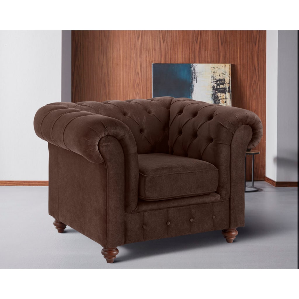 Home affaire Sessel »Chesterfield B/T/H: 105/69/74 cm«