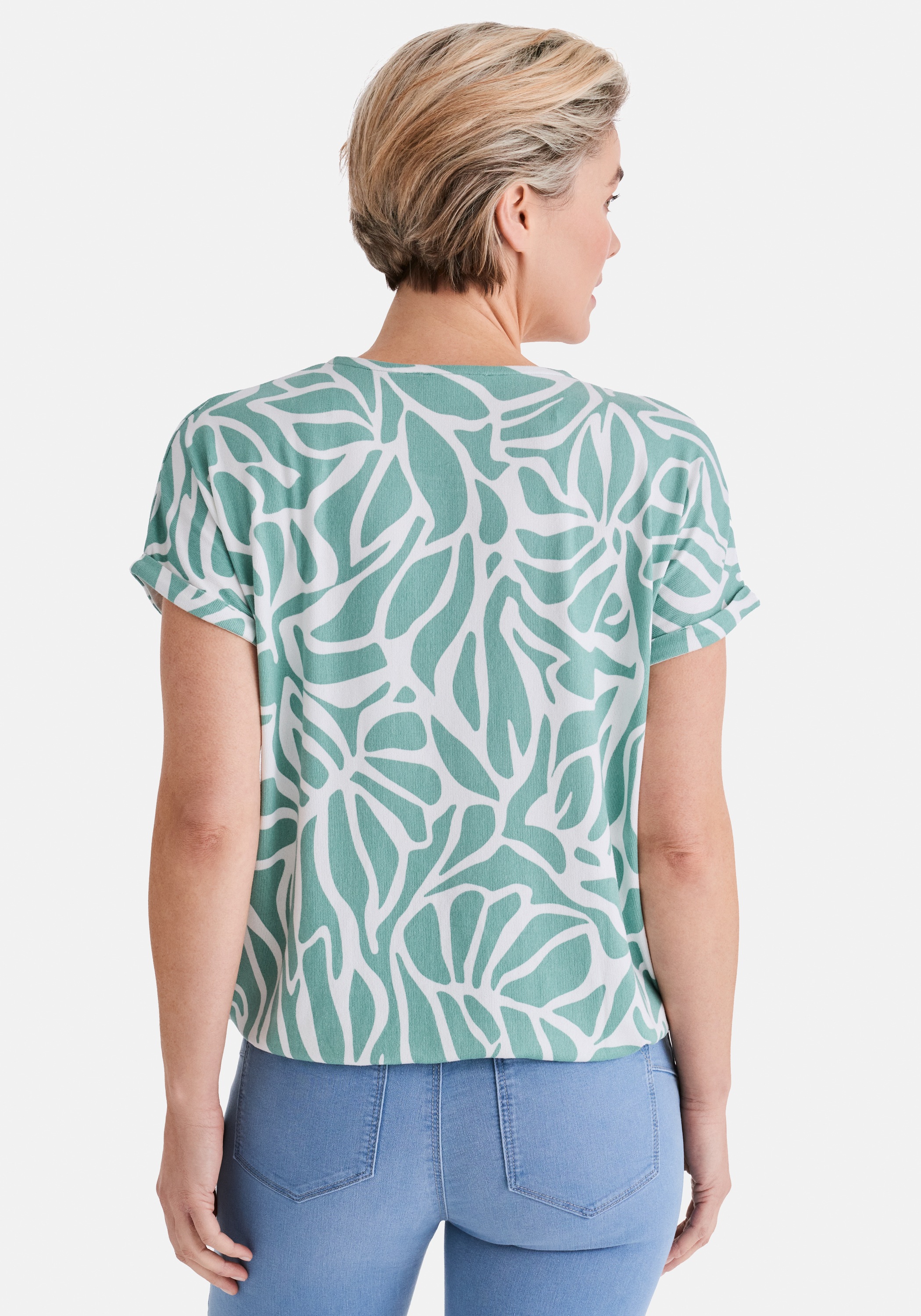 STOOKER WOMEN Kurzarmshirt "STCLEA Print T-Shirt" Regular Fit T-Shirt Spitz günstig online kaufen