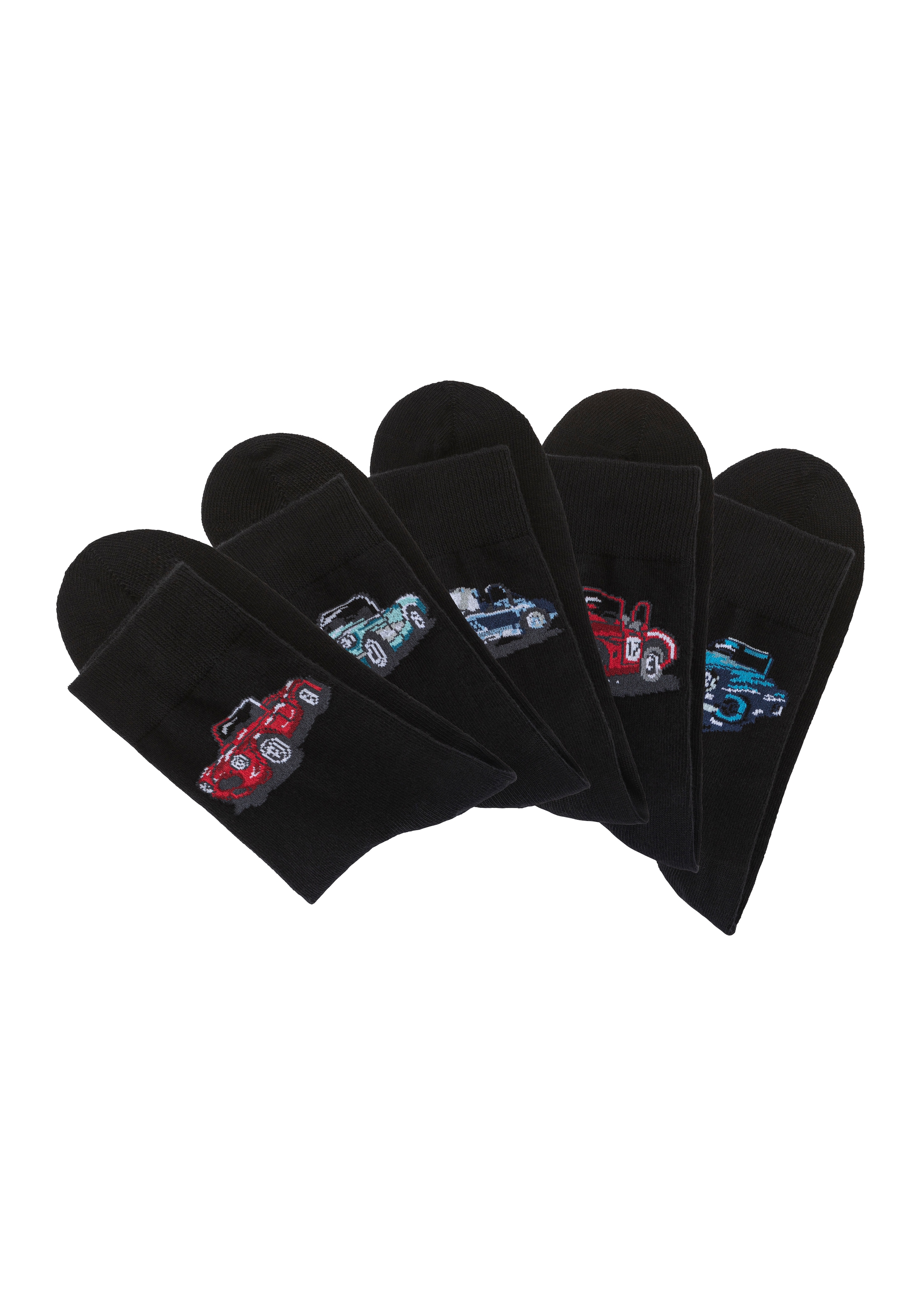 H.I.S Freizeitsocken Packung, 5 Paar tlg. mit eingestrickten Motiven