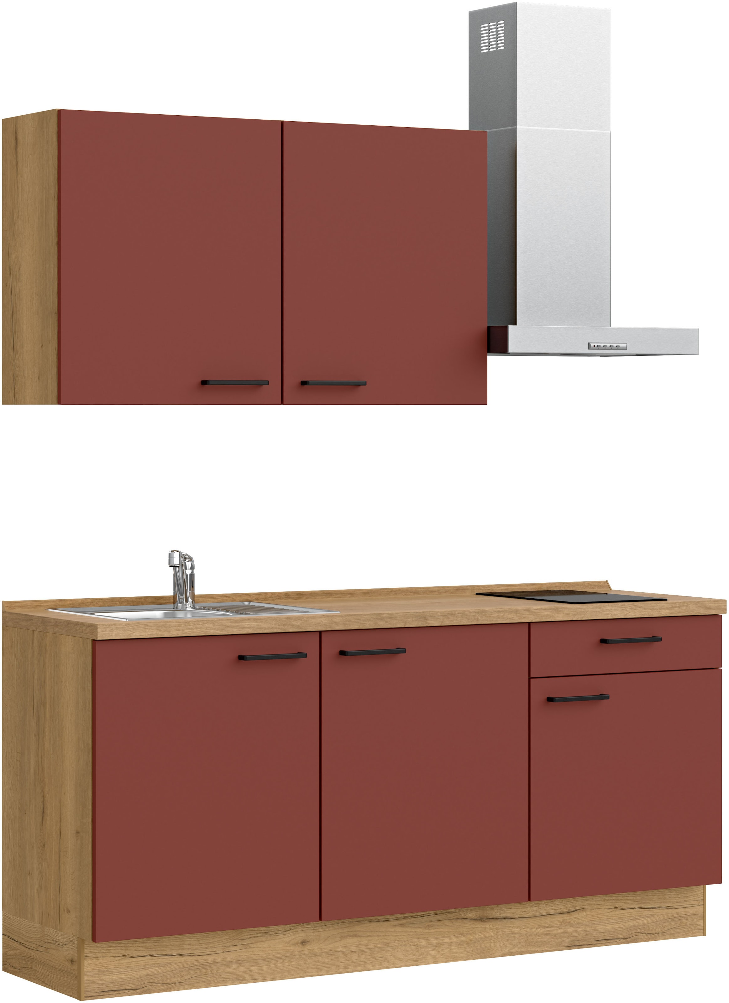 nobilia® Küchenzeile »"Easytouch I"«, vormontiert, Ausrichtung wählbar, Breite 180 cm, wahlw. mit E-Geräten