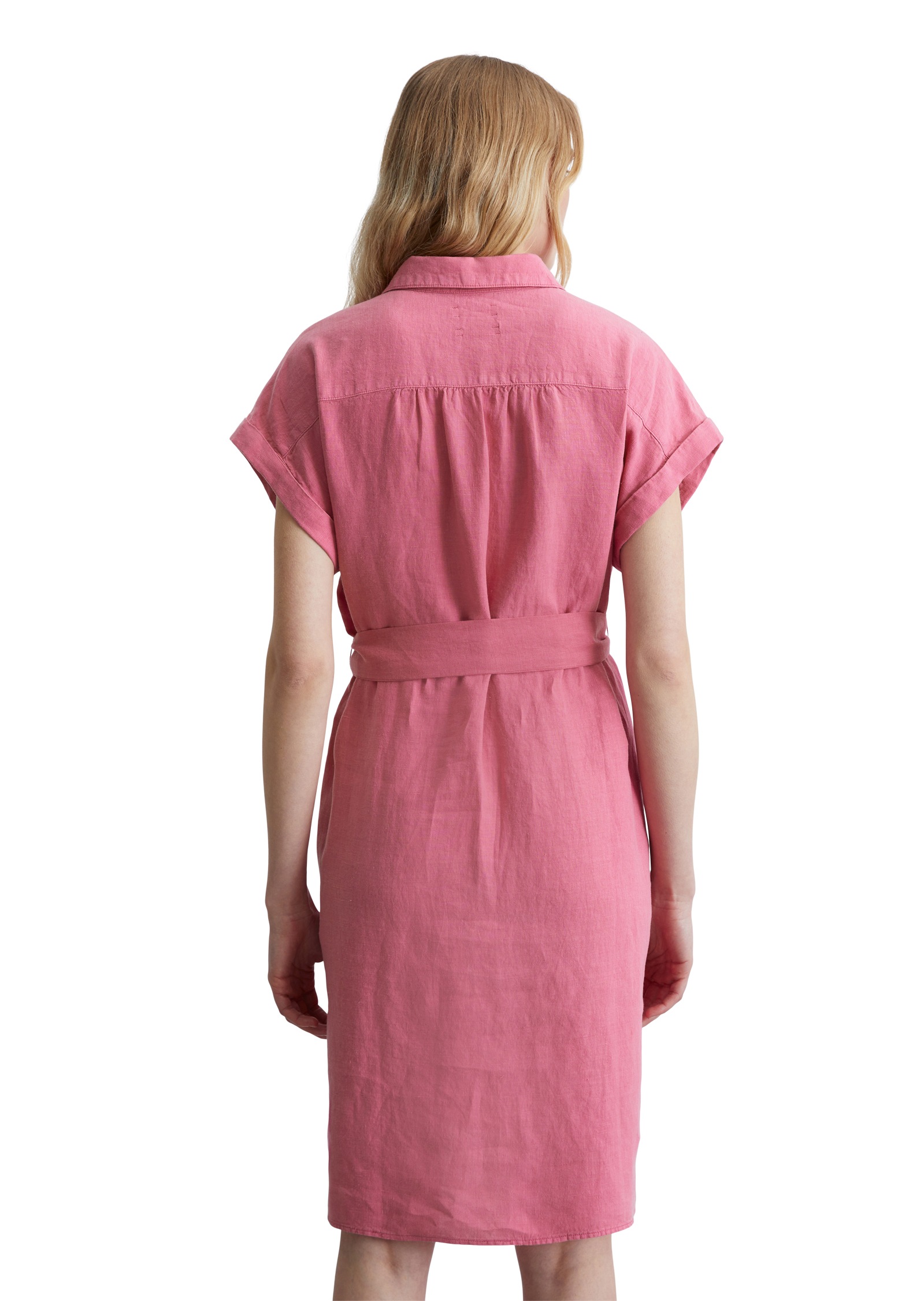 Marc OPolo Blusenkleid eingelassene Taschen mit Bindegürtel, A-Shape günstig online kaufen