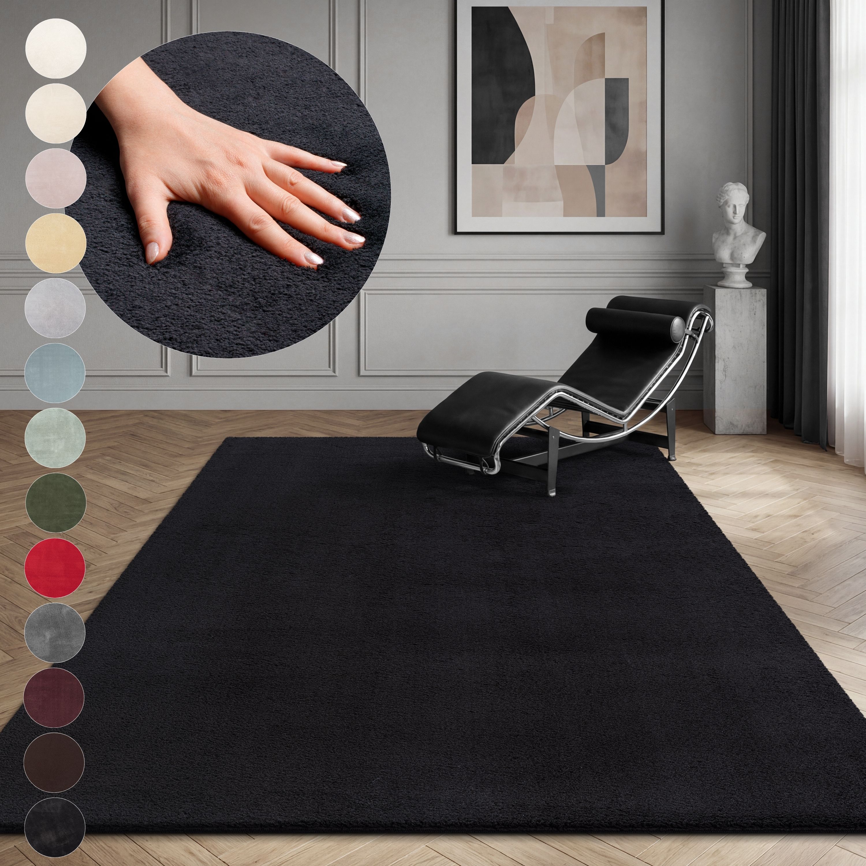 OTTO home Teppich "Arabell, Kunstfellteppich, Felloptik, waschbar," rechteckig 16 mm Höhe flauschig, kuschelig, Anti-Rutsch-Unterseite, Wohnzimmer, Schlafzimmer