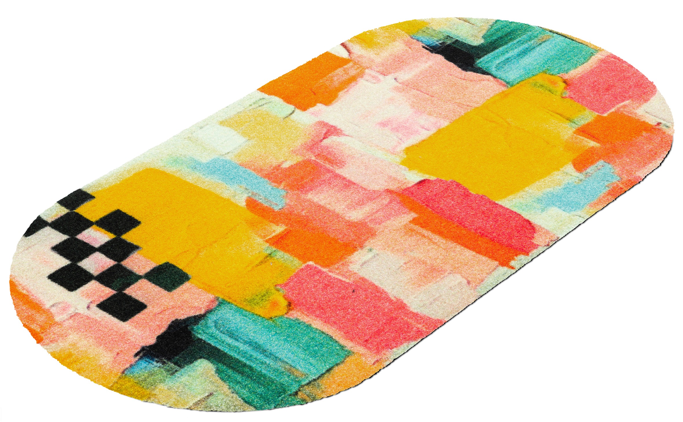 Fußmatte "und Läufer Paintshape", bunt, B:50cm H:9mm L:90cm, Obermaterial: 100% Polyamid, WASH+DRY BY KLEEN-TEX, Teppiche, Fußmatte 2