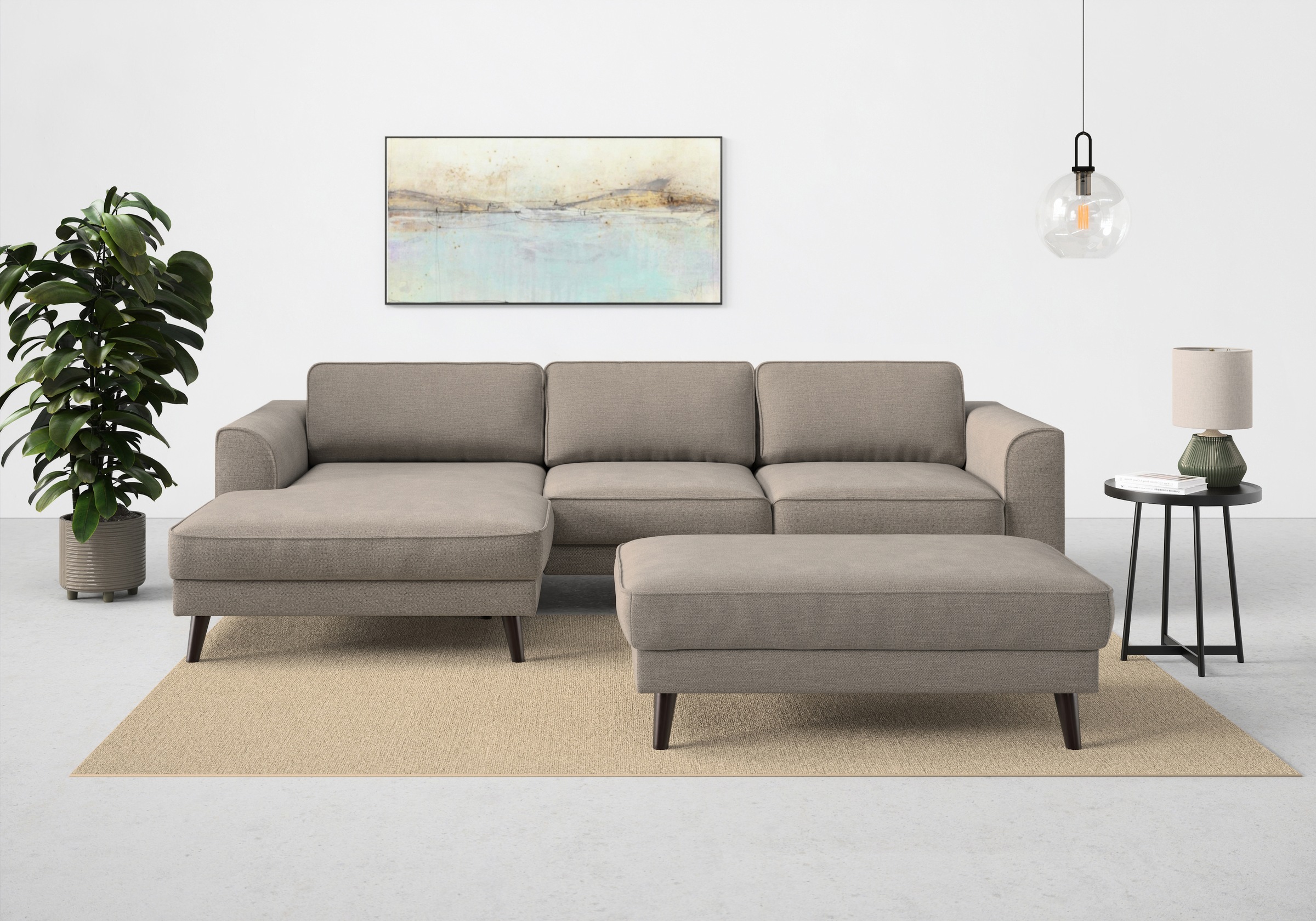 TRENDMANUFAKTUR Ecksofa »Lumber Jack, elegantes Designsofa, zeitlos modern, hoher Sitzkomfort«, wahlweise mit Bettfunktion u. Bettkasten, L-Form