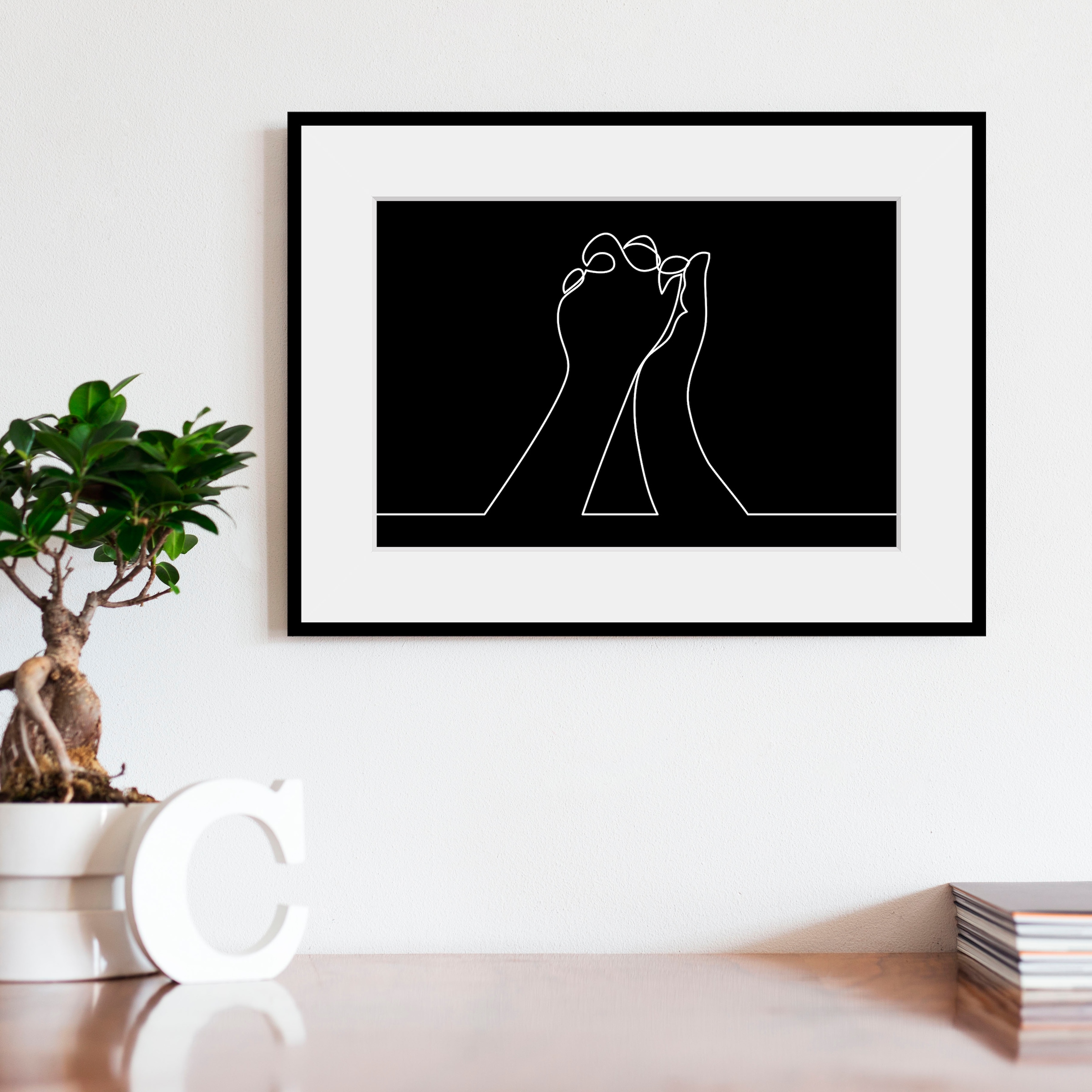 queence Bild "Power of Love" Frau  Kunst  Mann  Motivationsbilder  Schwarz- günstig online kaufen