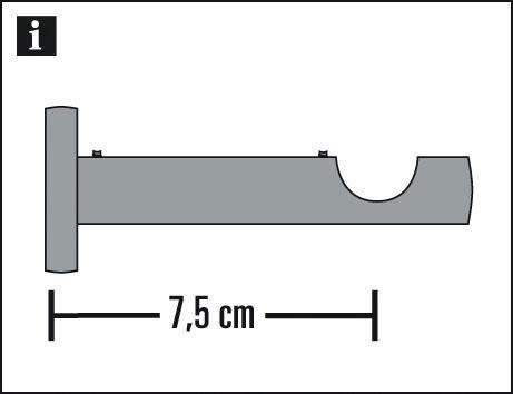 GARDINIA Gardinenstange »Gardinenstangen Set Metall«, 1 läufig-läufig,  Fixmaß, 1-Lauf | BAUR