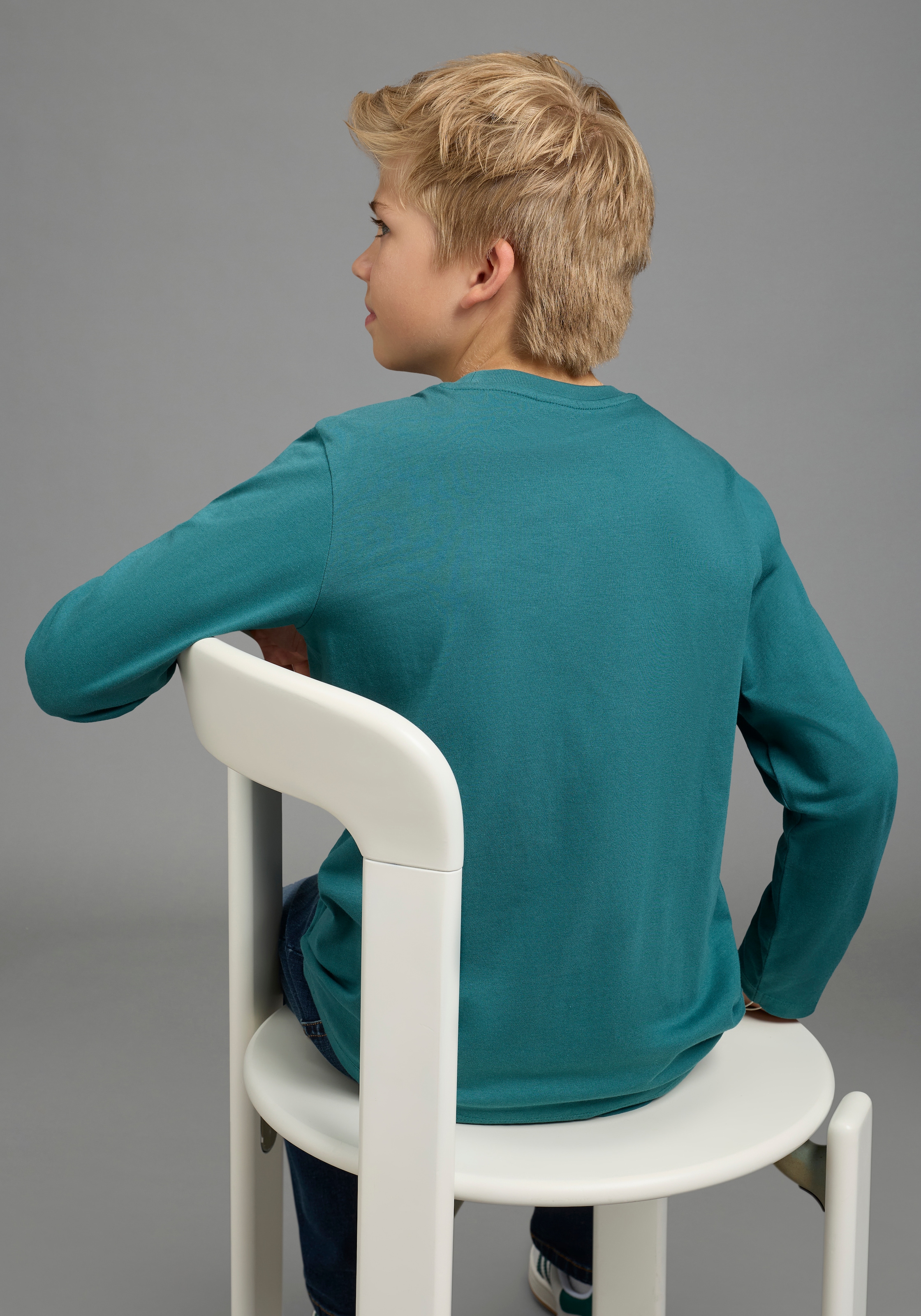 KIDSWORLD Langarmshirt »BIKER« , lässiger Druck für Jungen