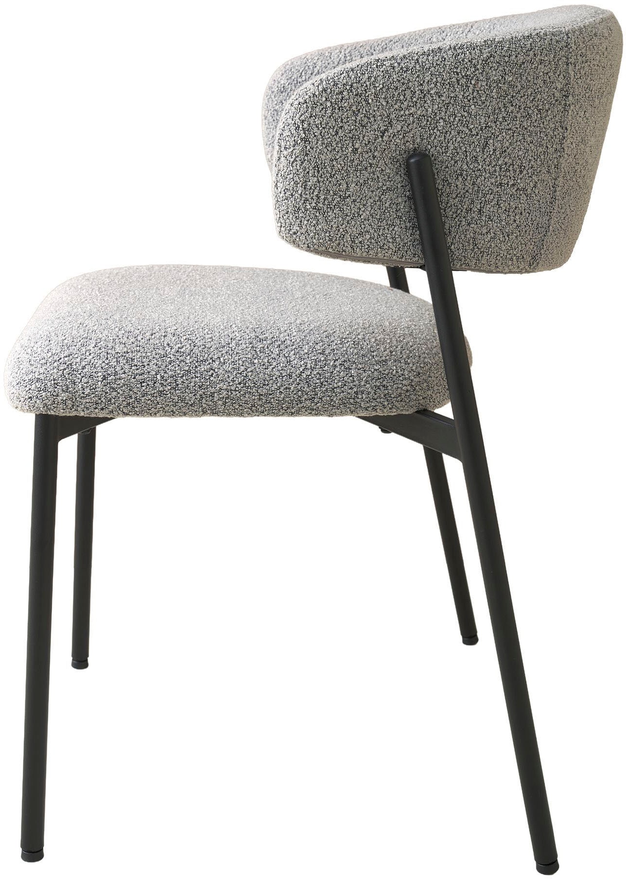 SCHÖNER WOHNEN-Kollektion Esszimmerstuhl »OSLO« (Set) 2 Stk.Bezug Bouclé, Untergestell Metall pulverbeschichtet