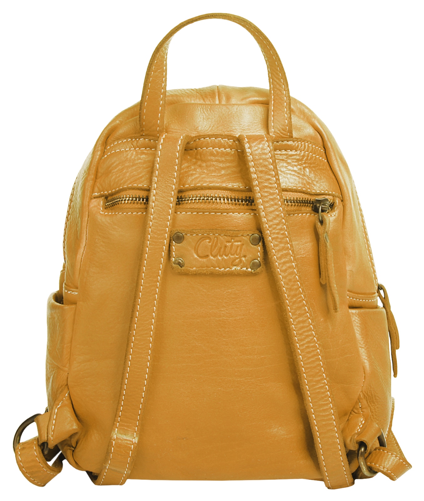 Cluty Cityrucksack, echt Leder, Made in Italy